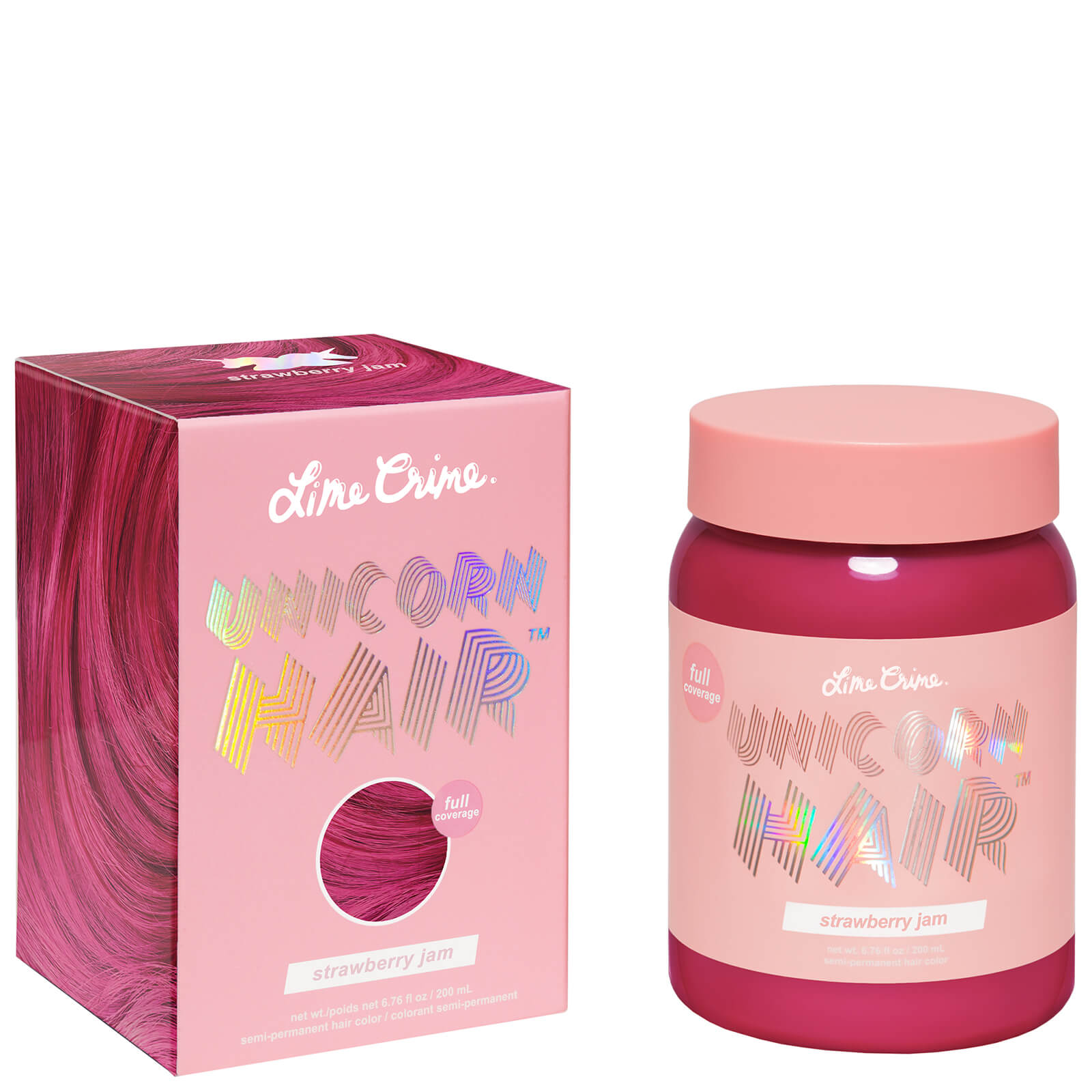 

Lime Crime Unicorn Hair Full Coverage Tint 200ml (Various Shades) - Strawberry Jam