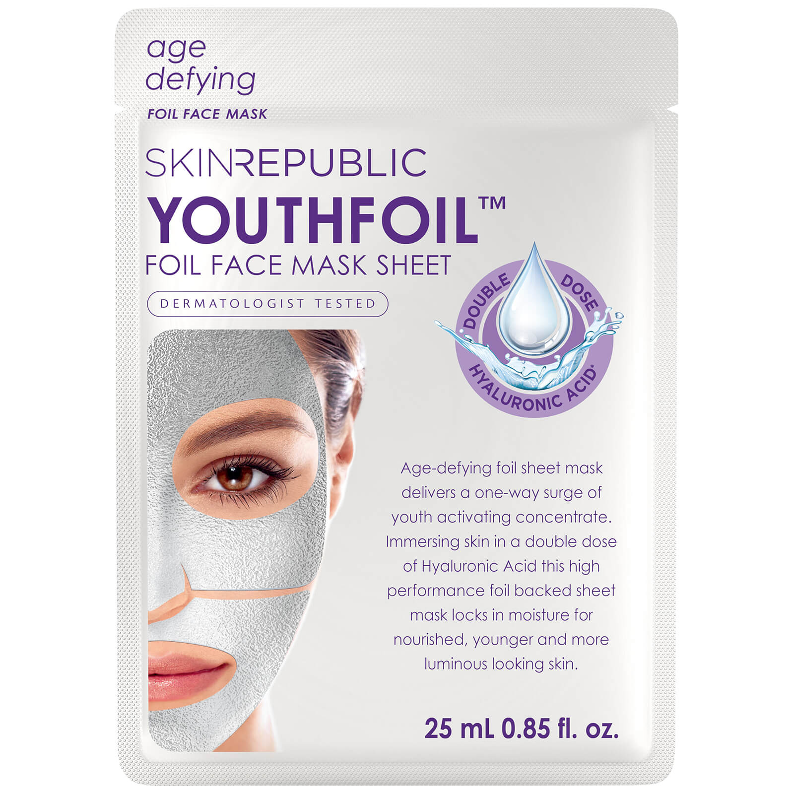 

Листовая маска с гиалуроновой кислотой Skin Republic YouthFoil Face Mask 25 мл