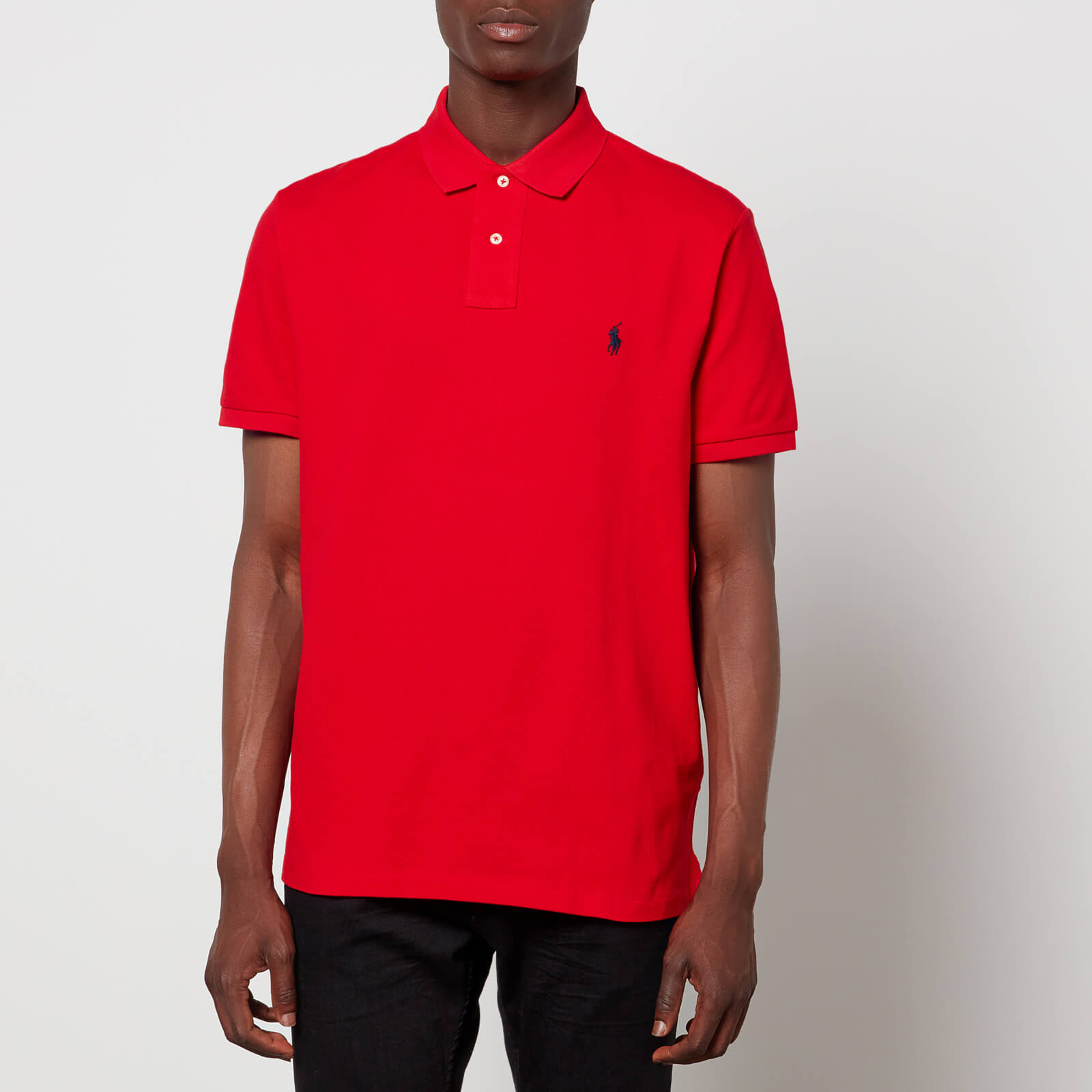 Polo Ralph Lauren Men's Custom Slim Fit Mesh Polo Shirt - Red