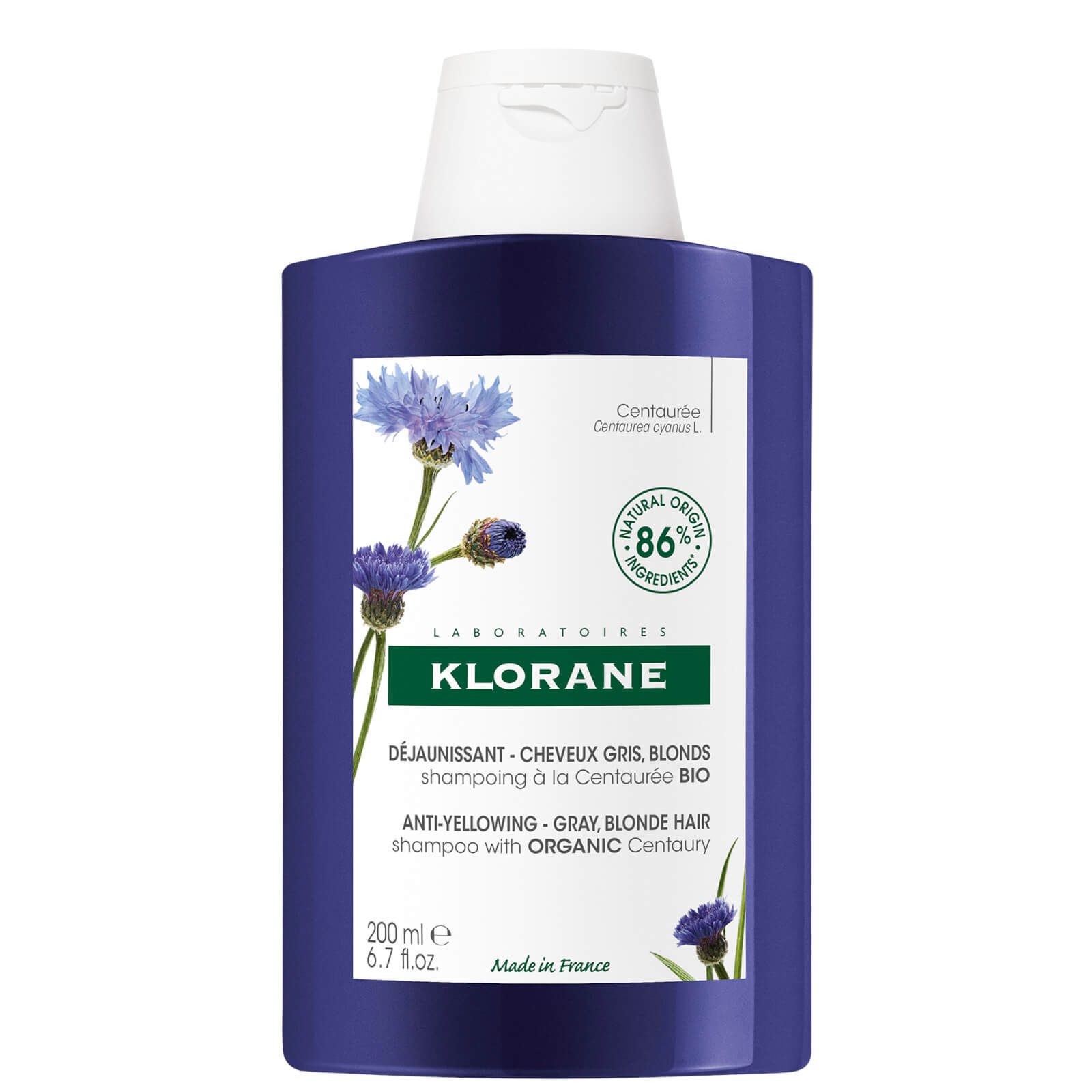

KLORANE Anti-yellowing Shampoo with Centaury for White and Grey Hair 200ml