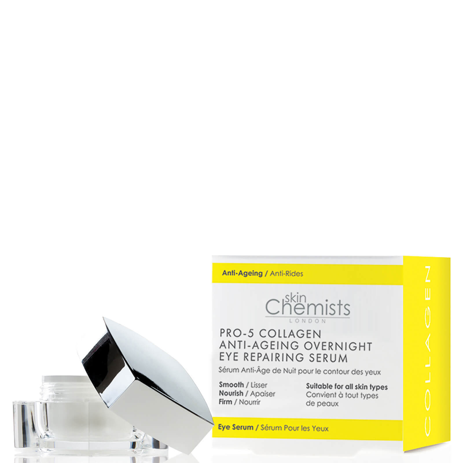 

skinChemists London Pro-5 Collagen Anti-Ageing Overnight Eye Repairing Serum 15ml