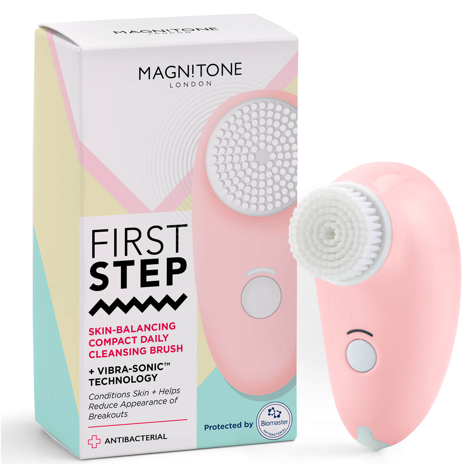 

MAGNITONE London First Step Skin-Balancing Compact Cleansing Brush - Pink