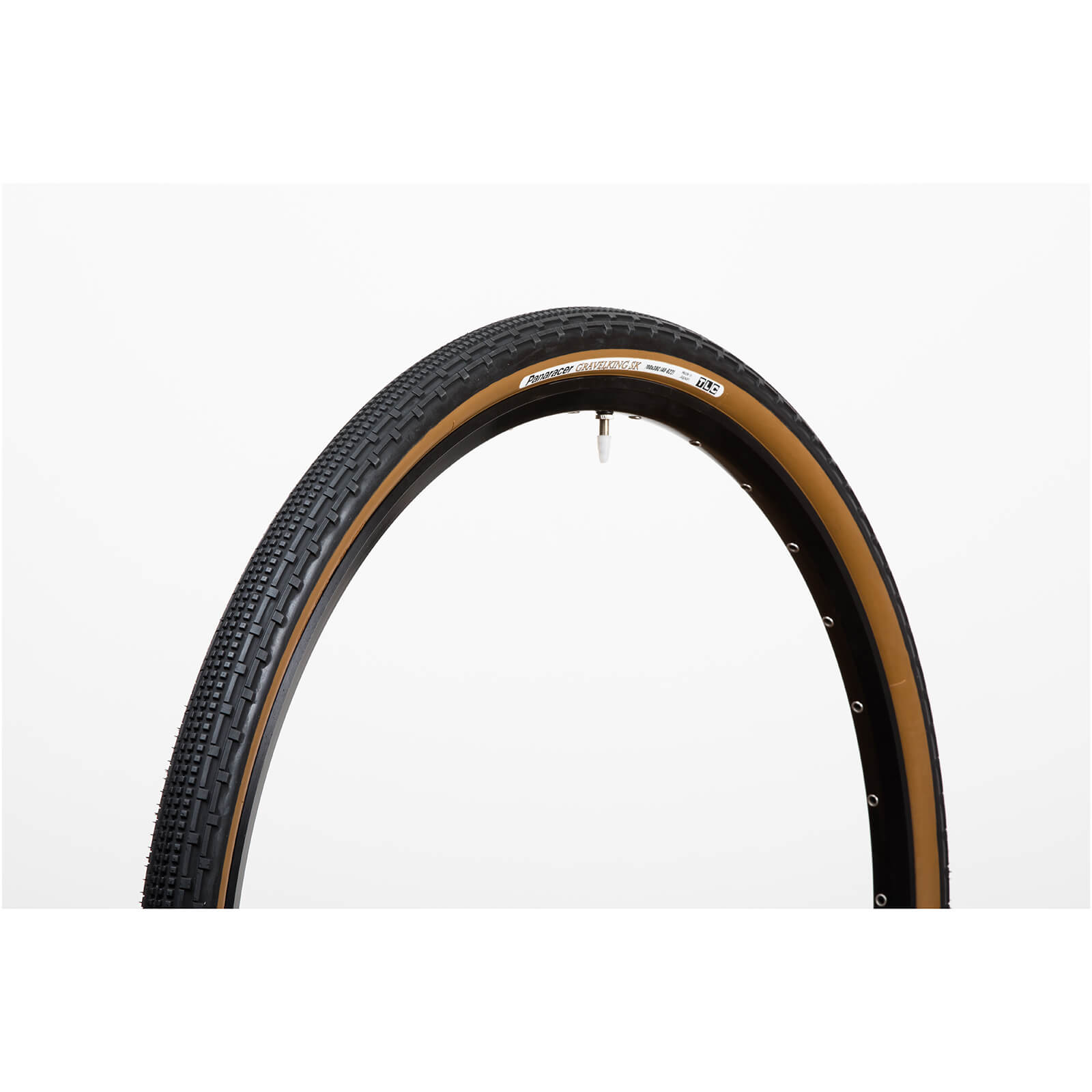 Panaracer Gravel King SK Tubeless Compatible Clincher Tyre - 700c x 43mm - black/brown