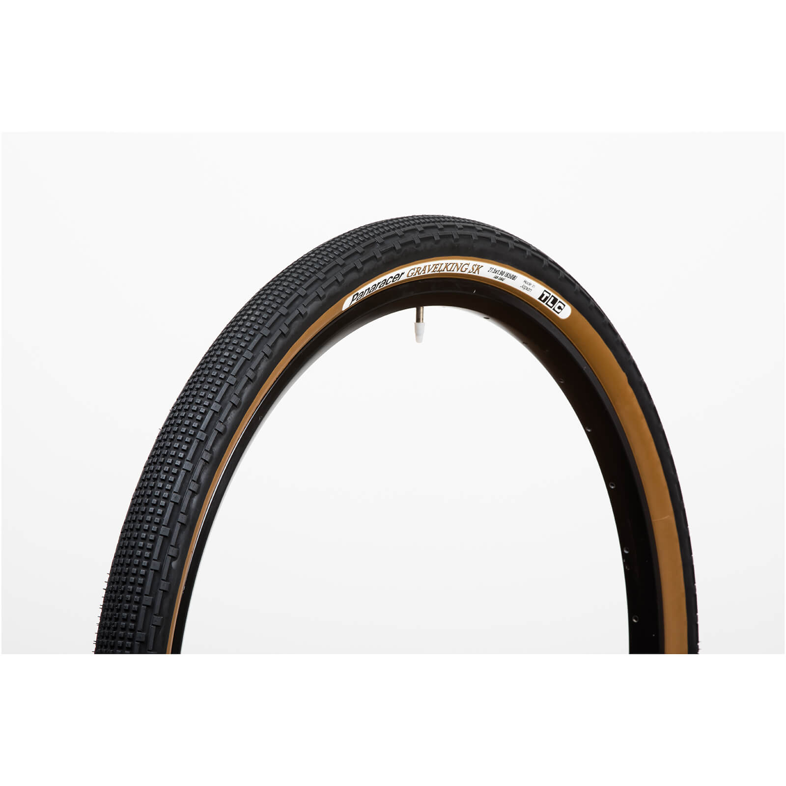 Panaracer Gravel King SK Tubeless Compatible Clincher Tyre - 27.5in x 1.90in - black/brown