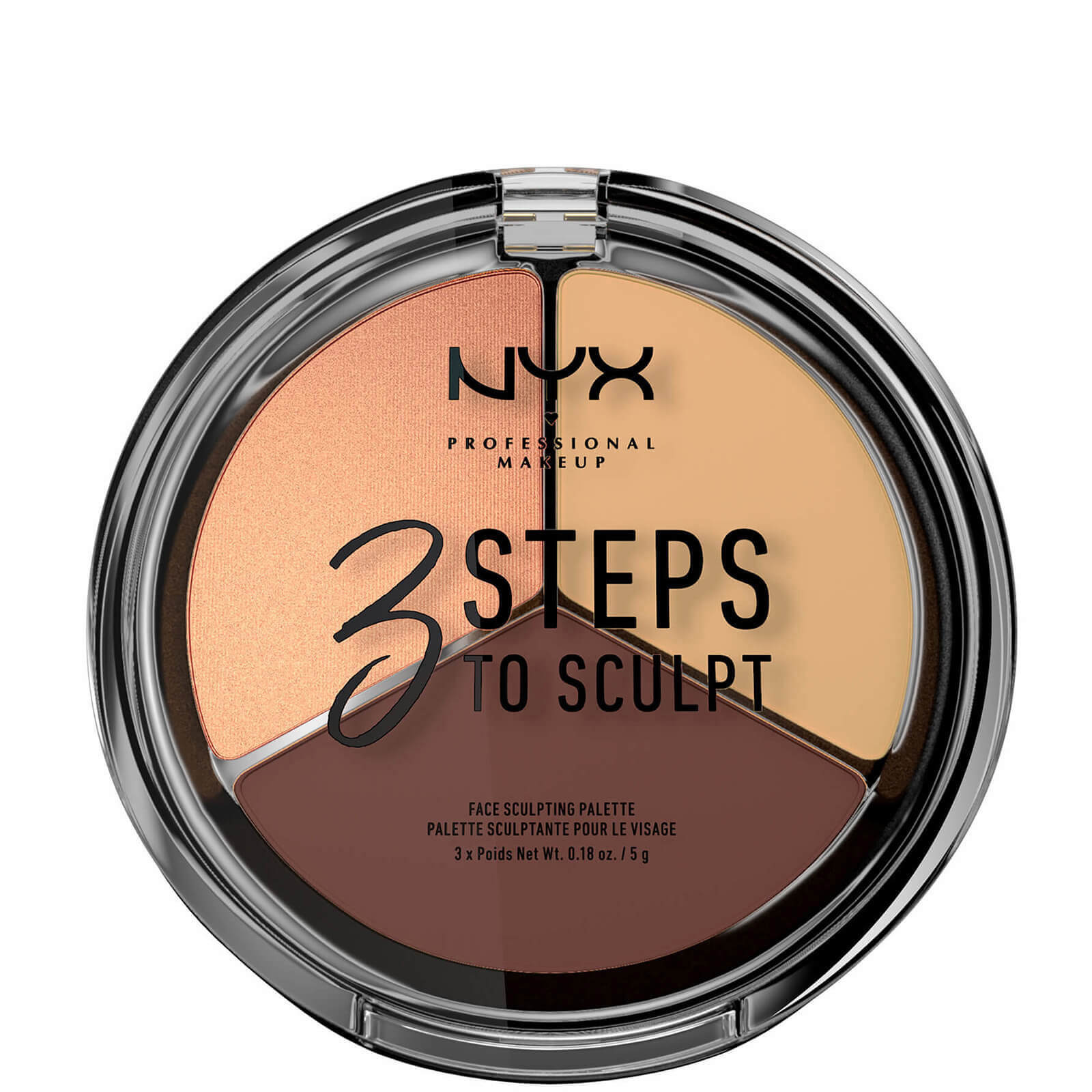 Photos - Face Powder / Blush NYX Professional Makeup 3 Steps to Sculpt Face Sculpting Palette - Medium 