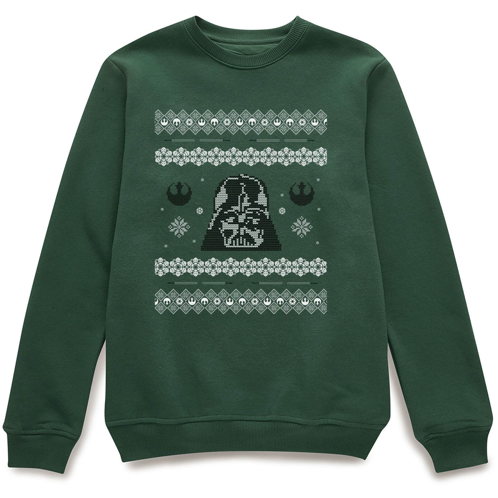 Star Wars Darth Vader Christmas Knit Green Christmas Sweatshirt - XL - Green