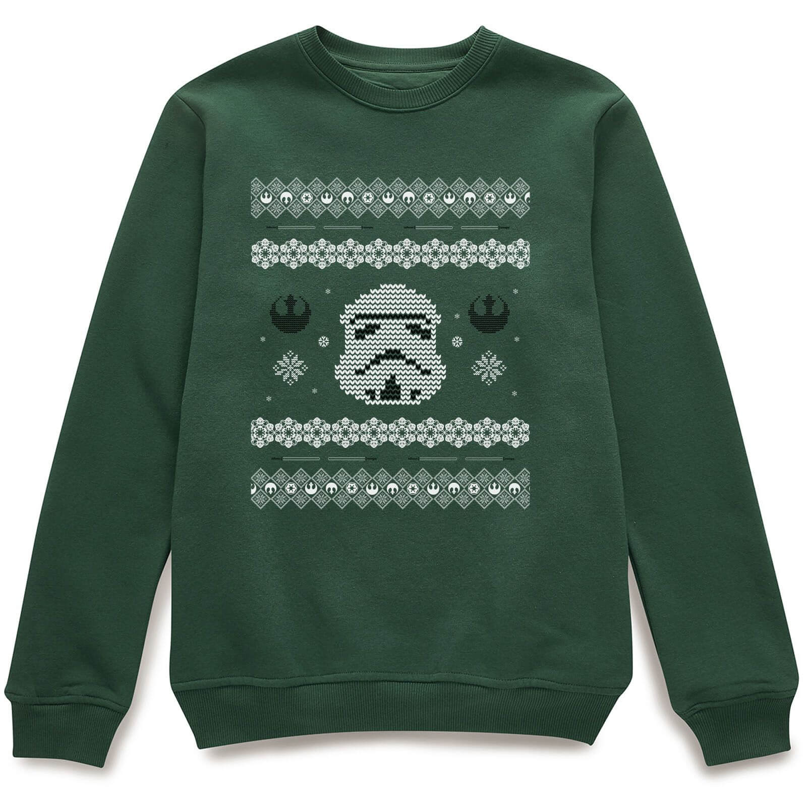 Star Wars Christmas Stormtrooper Knit Green Christmas Sweatshirt - XL - Green