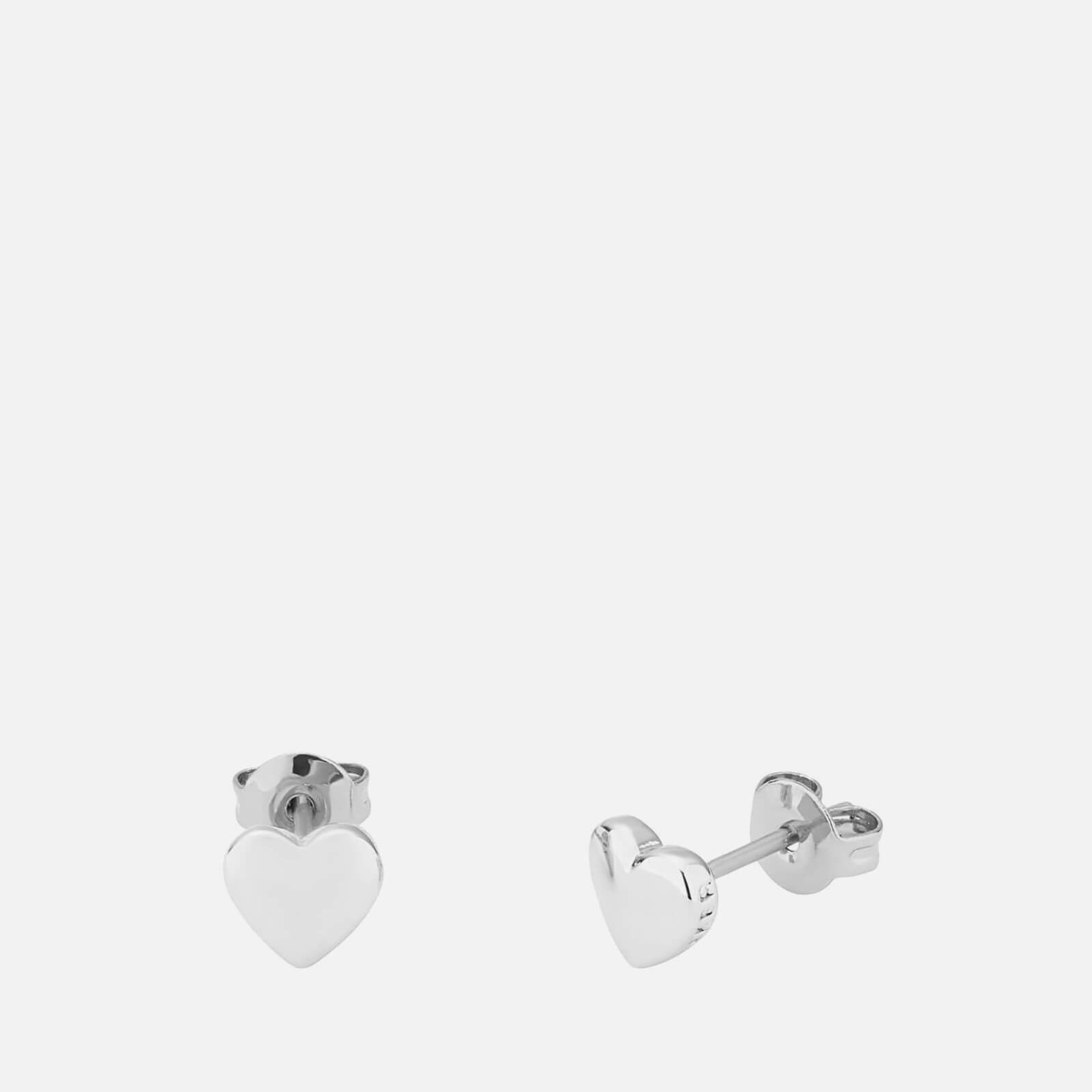 ted baker women's harly tiny heart stud earrings - silver