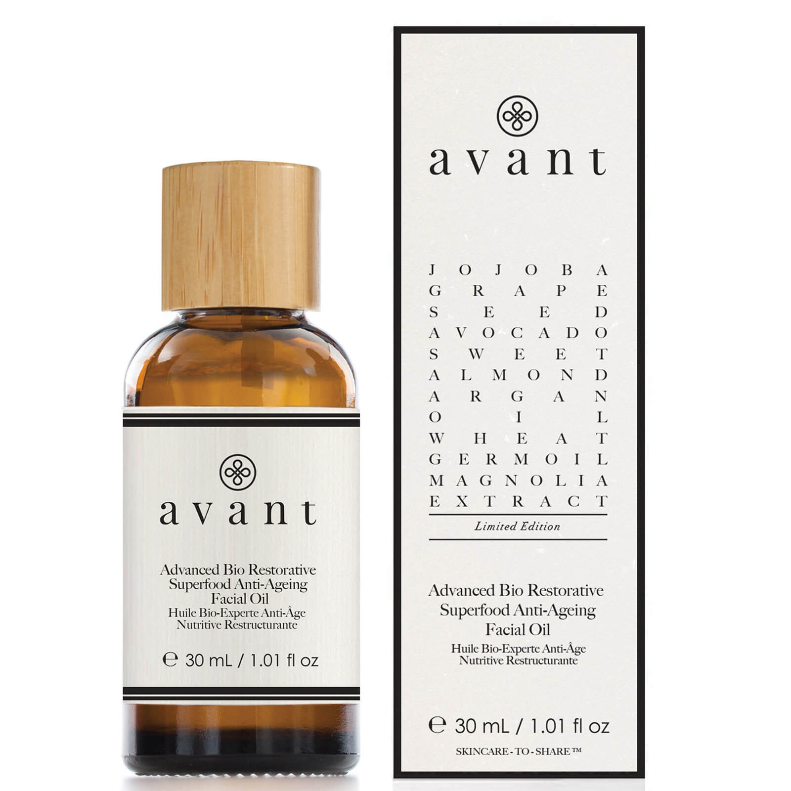 Avant Skincare Limited Edition Advanced Bio Restorative Superfood Facial Oil 1.01 Fl. oz