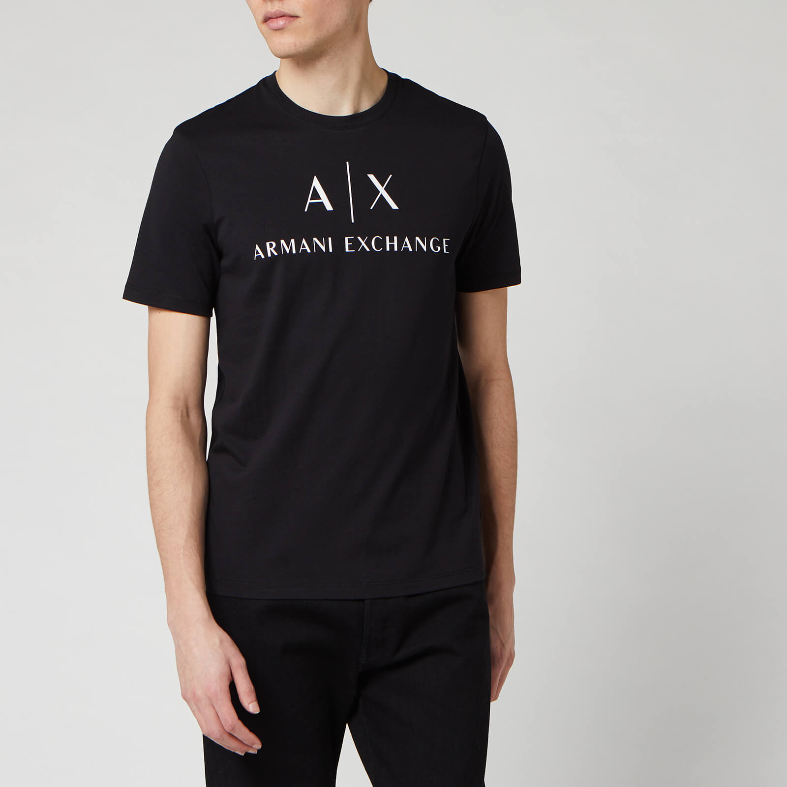 Image of Armani Exchange Men's Ax Logo T-Shirt - Black - XL
