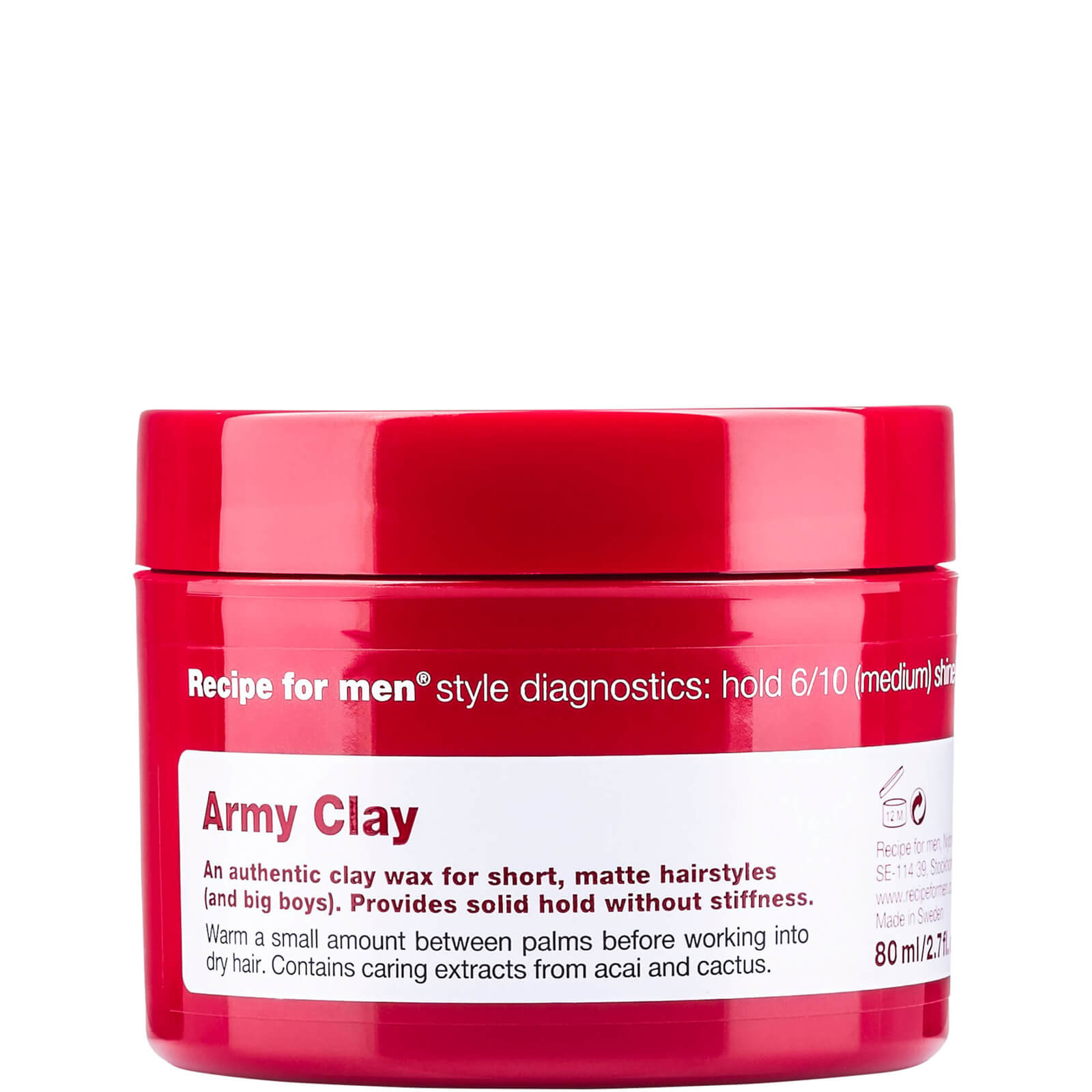 

Recipe for Men Army Clay Wax 80ml