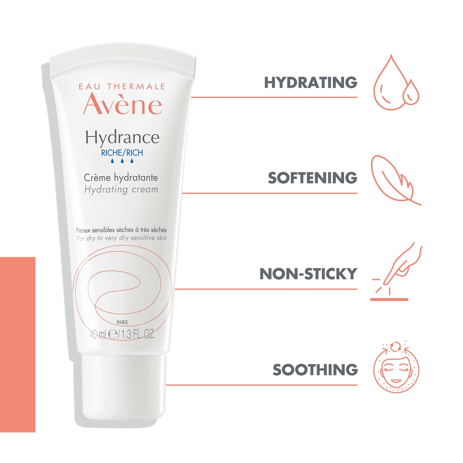 Avène Hydrance Rich Hydrating Cream for Dehydrated Skin 40ml
