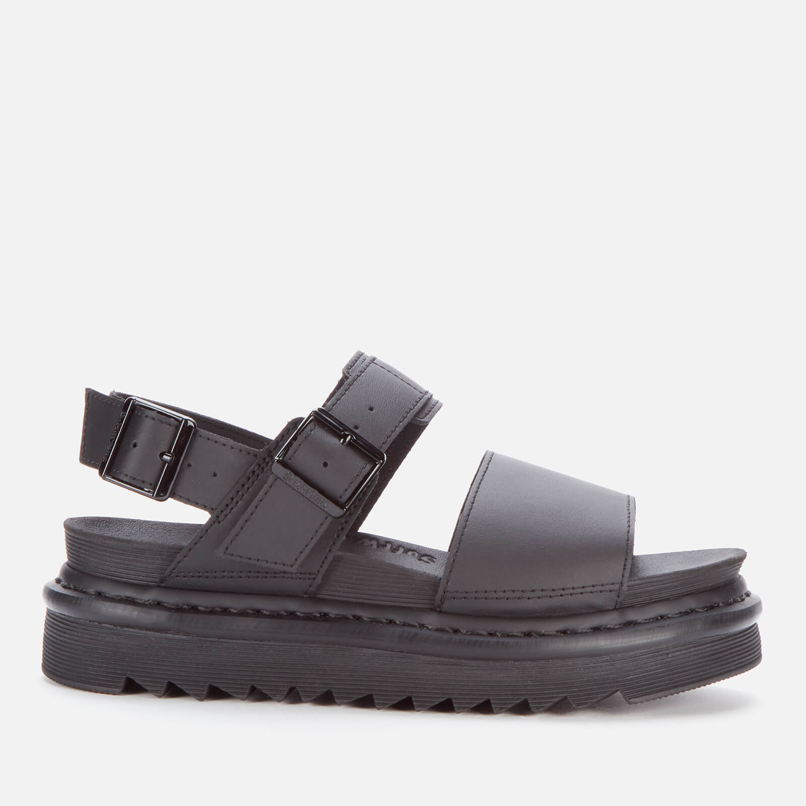 Dr. Martens Women's Voss Leather Double Strap Sandals - Black - UK 5