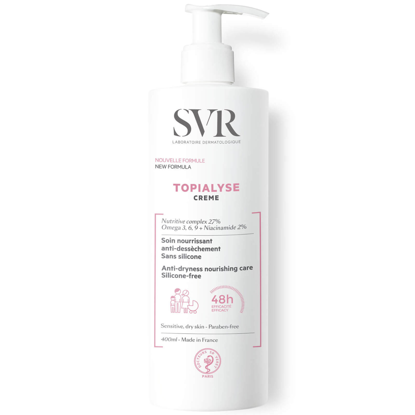 

SVR Topialyse Moisturising Face + Body Cream for Dry, Sensitive + Eczema-Prone Skin of All Ages - 400ml