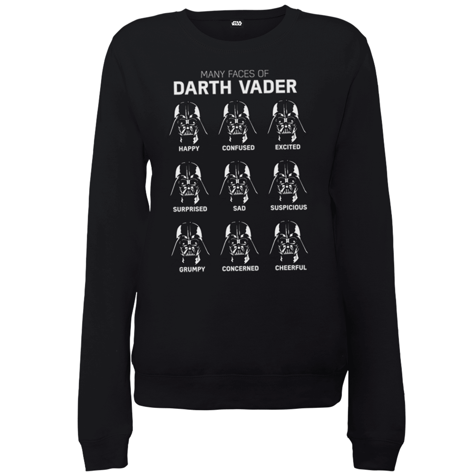 

Felpa Star Wars Many Faces Of Darth Vader - Nero - Donna - XL