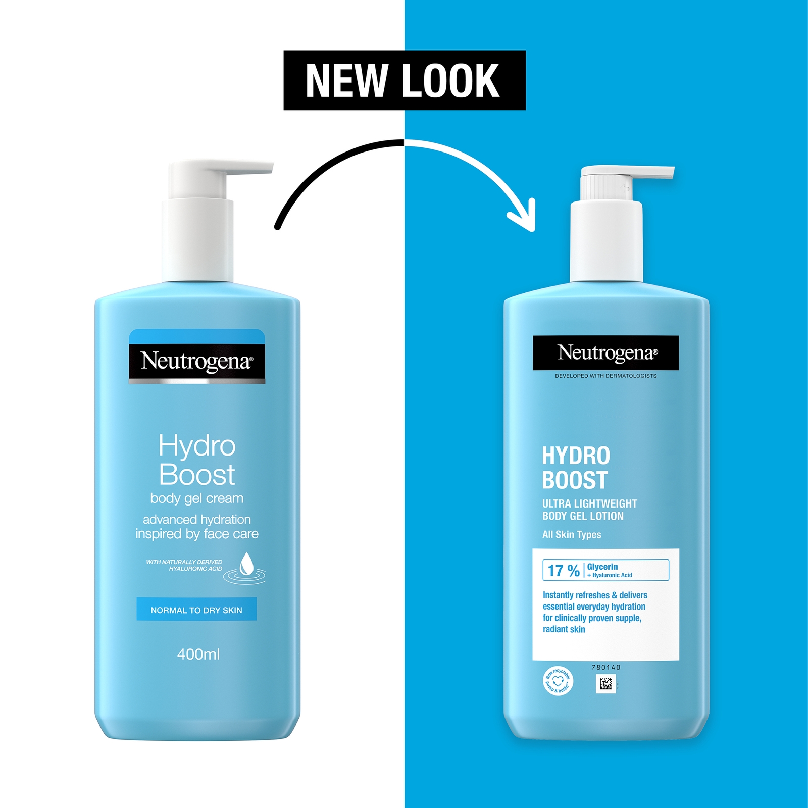 Neutrogena Hydro Boost Body Gel Cream Moisturiser for Normal to Dry Skin 400ml