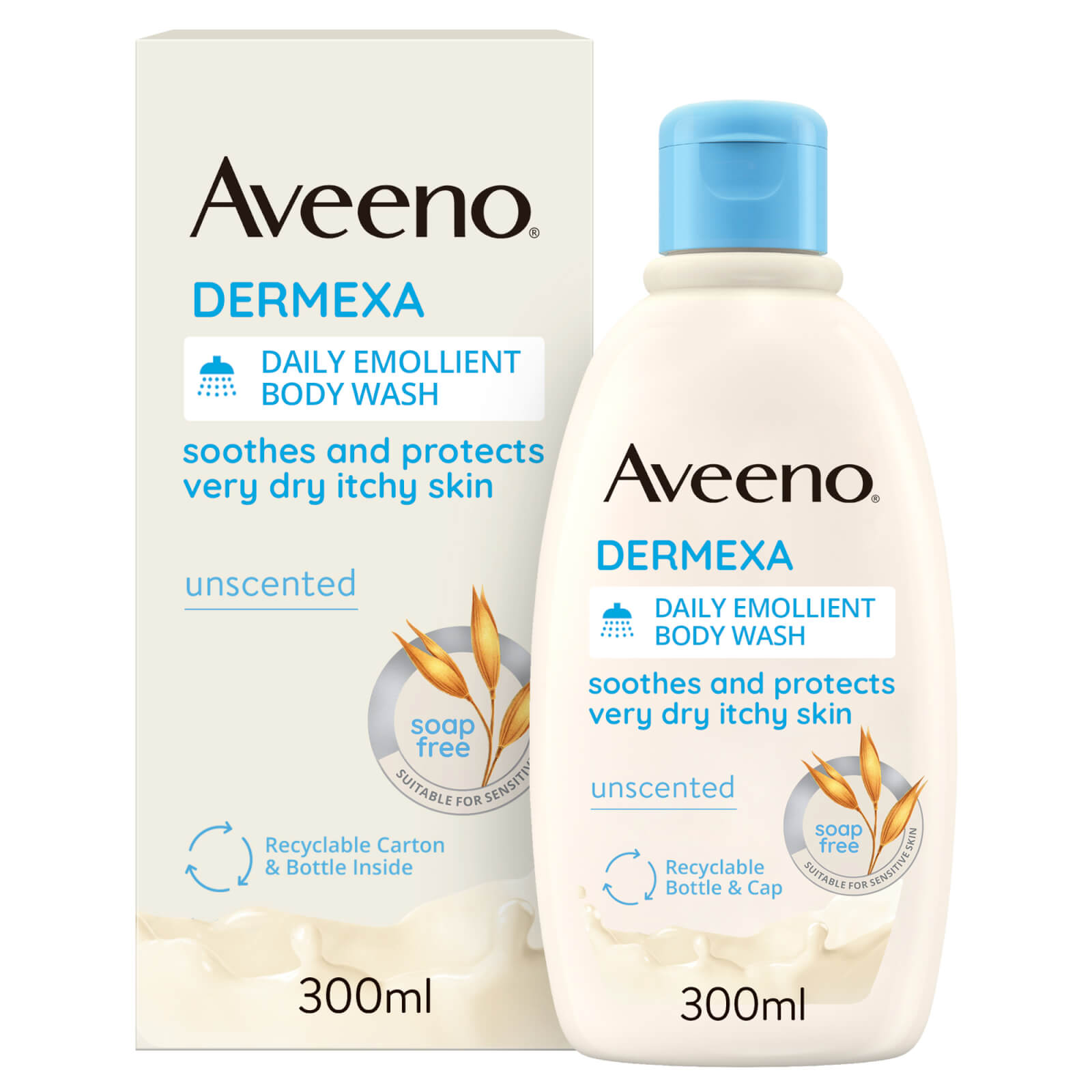 aveeno dermexa bagnoschiuma emolliente quotidiano 300 ml donna