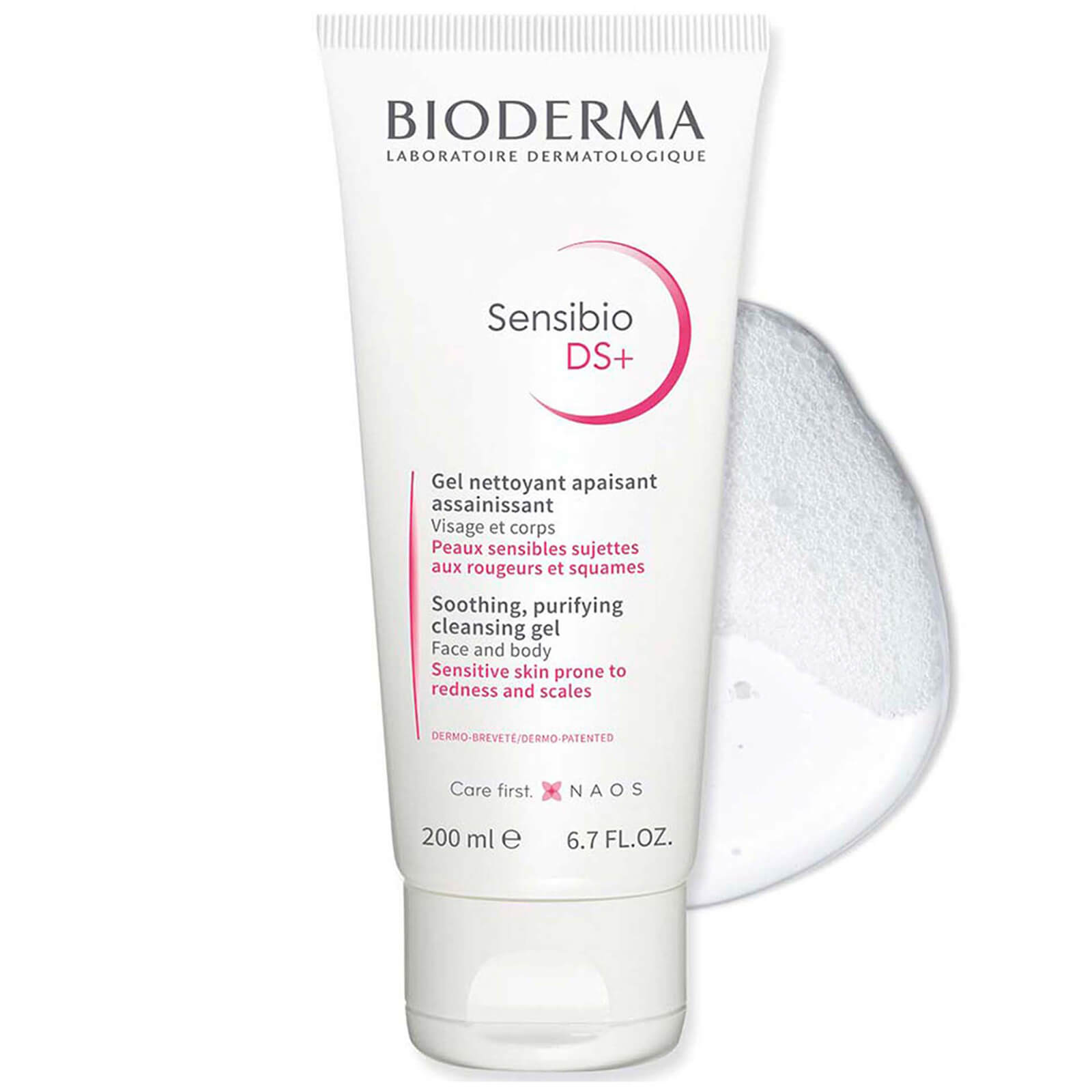 Bioderma Sensibio DS+ Gel nettoyant Gel detergente purificante lenitivo. Dermatite seborroica. Pelle sensibile