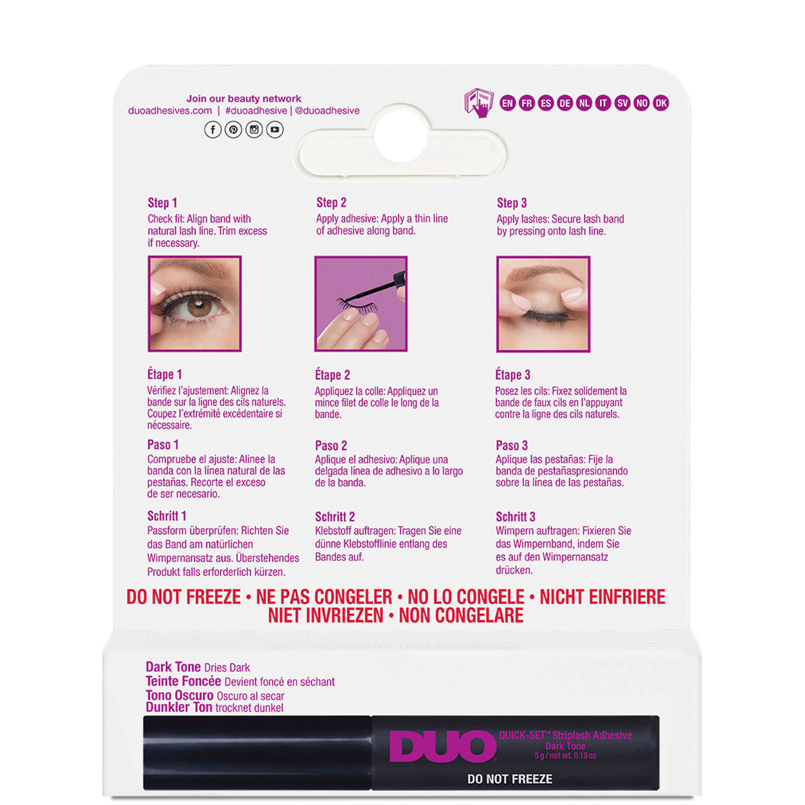 Thumbnail - DUO Quick-Set Striplash Adhesive 5 g - Dark