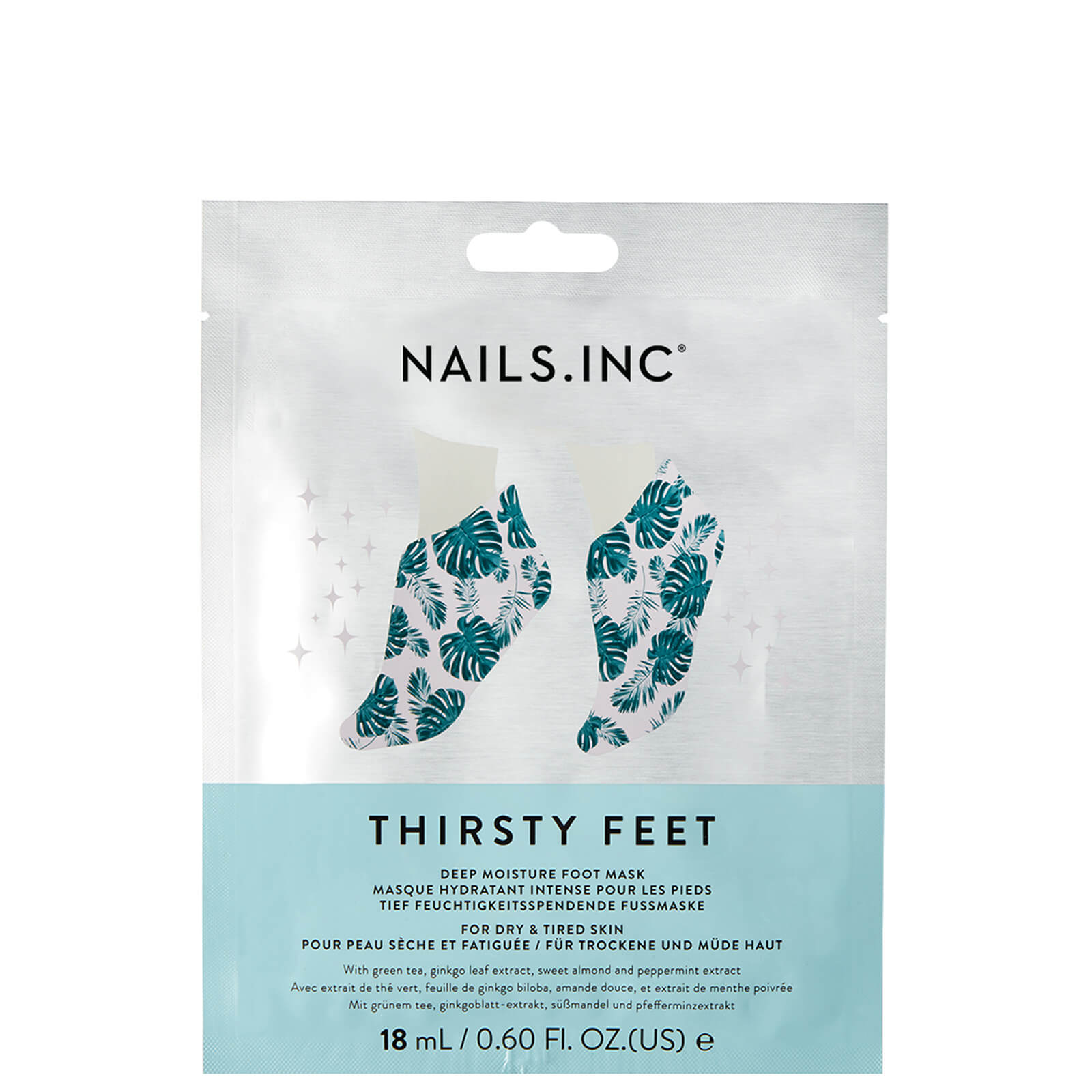 nails inc. Thirsty Feet Super Hydrating Foot Mask 14ml