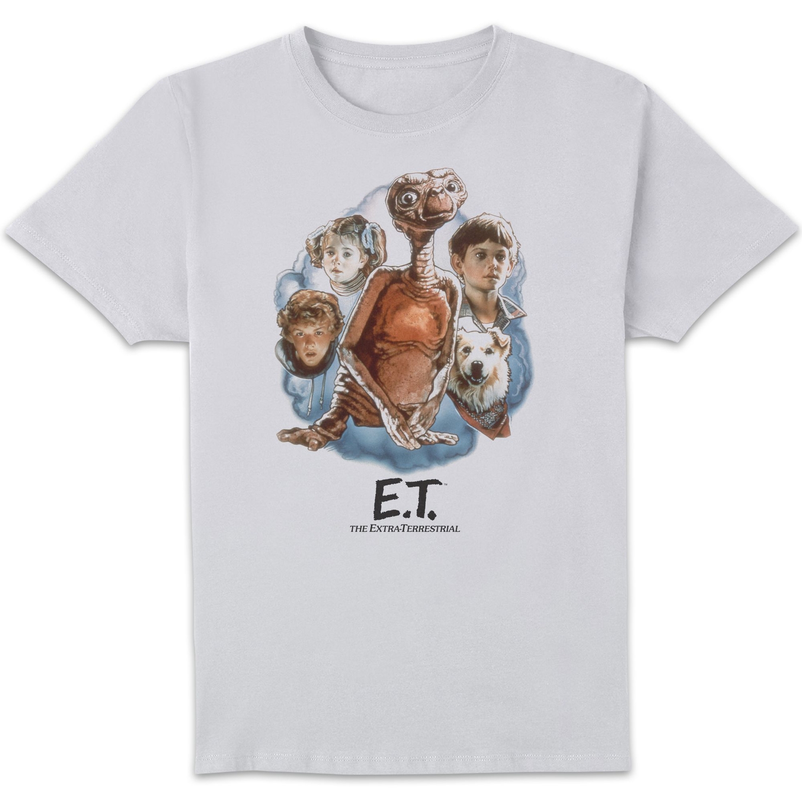 ET Painted Portrait T-Shirt - White - 5XL