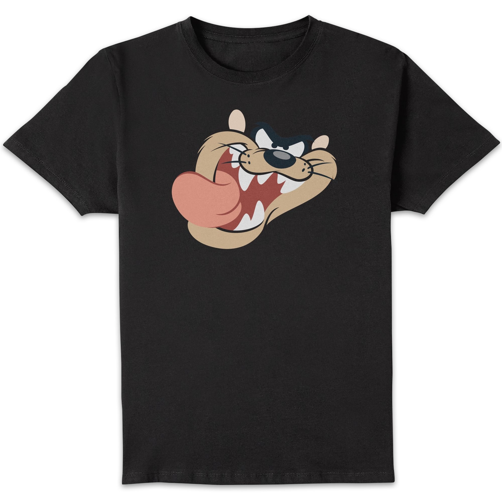 Looney Tunes Tasmanian Devil Face Men's T-Shirt - Black - S