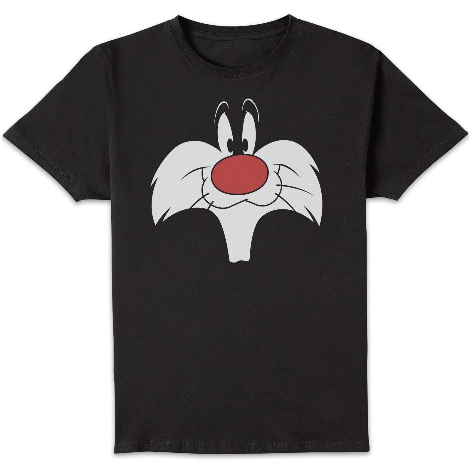Looney Tunes Sylvester Big Face Men's T-Shirt - Black - S