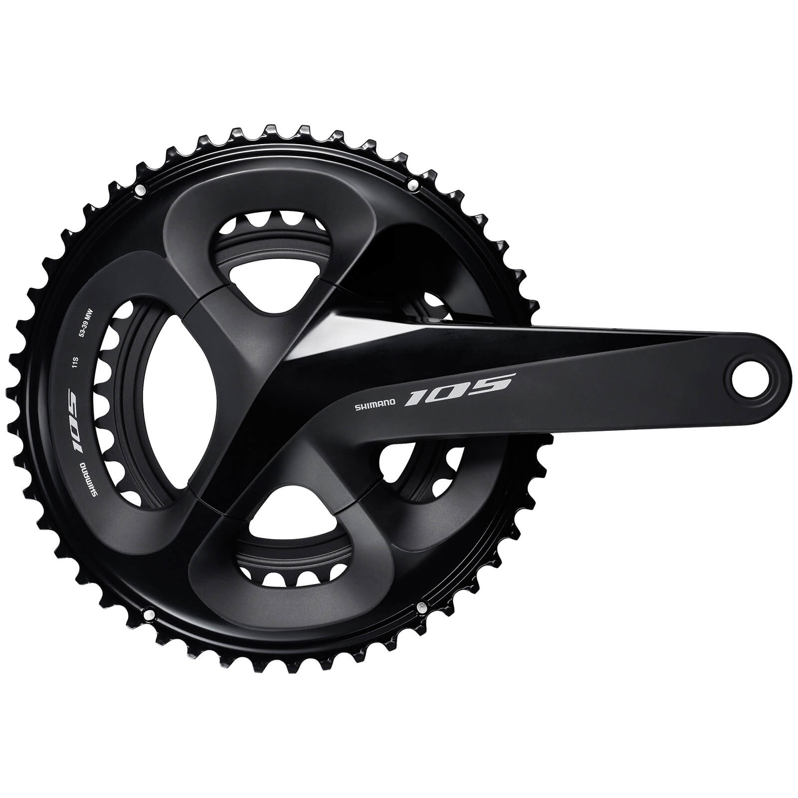 Image of Shimano 105 R7000 Chainset - 11 Speed - Black / 34/50 / 172.5mm / 11 Speed