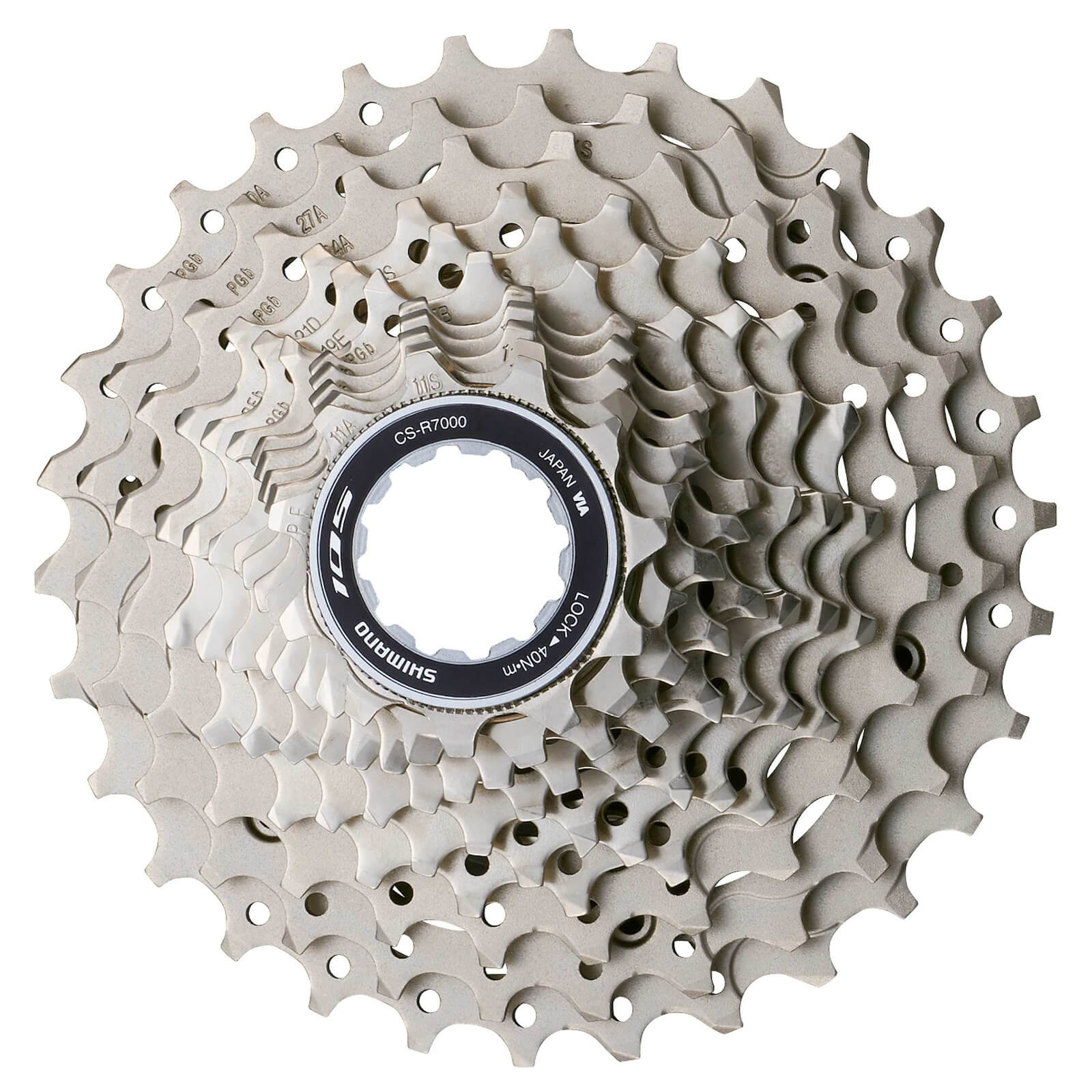 Image of Shimano 105 CS-R7000 Cassette - 11 Speed - Silver / 11-28 / 11 Speed