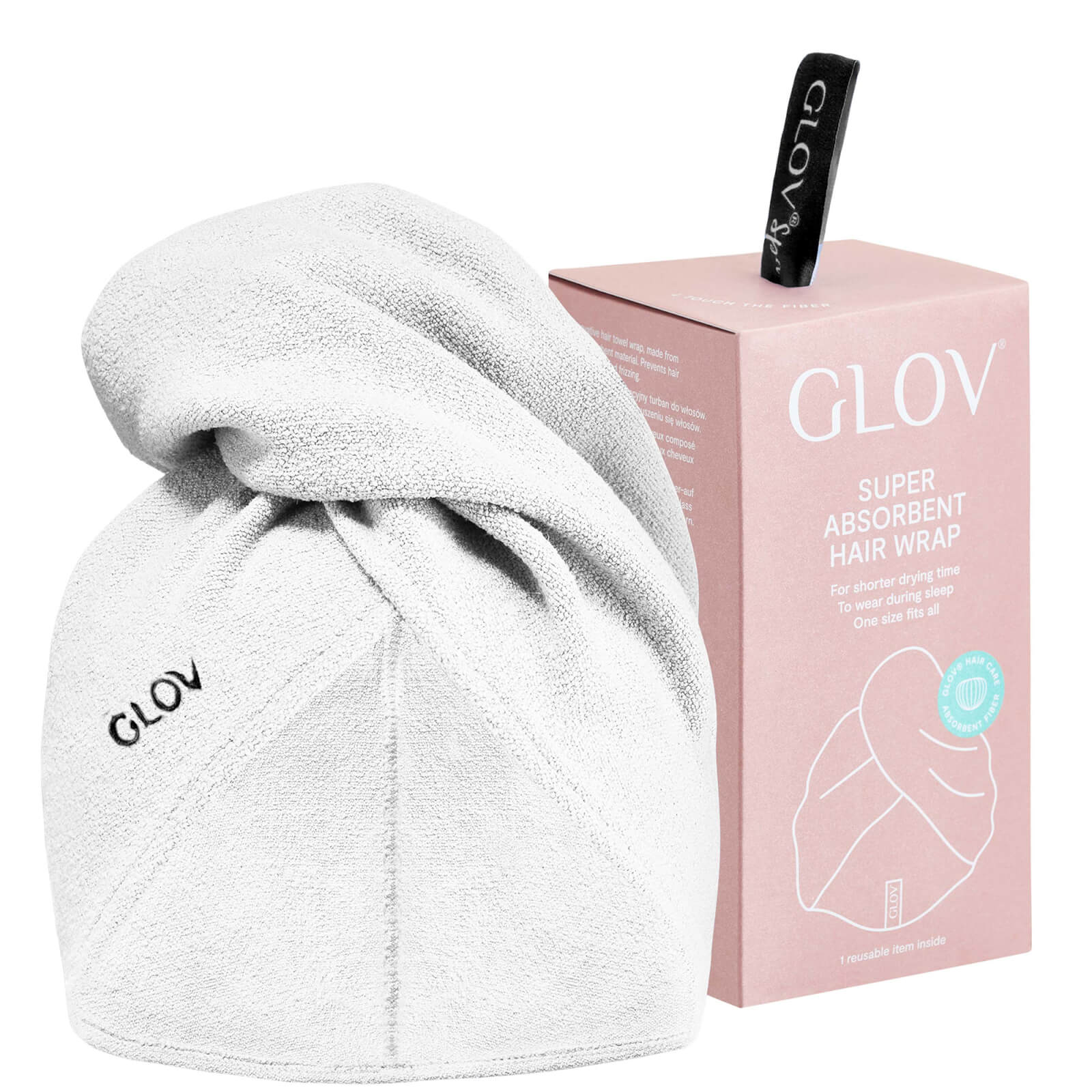 GLOV(r) Ultra-Absorbent Hair Towel Wrap - Original White