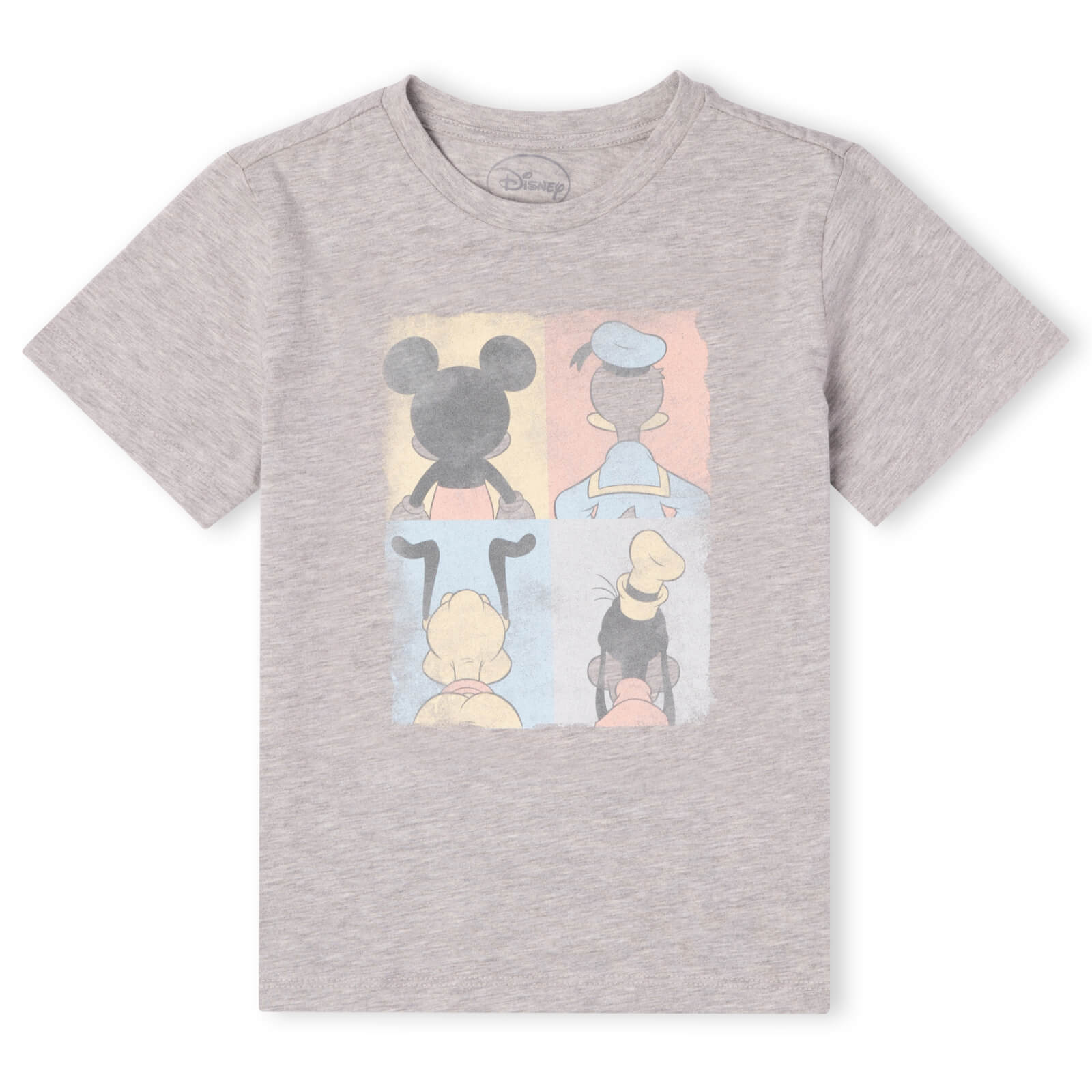 Disney Donald Duck Mickey Mouse Pluto Goofy Tiles Kinder T-Shirt - Grau - 9-10 Jahre