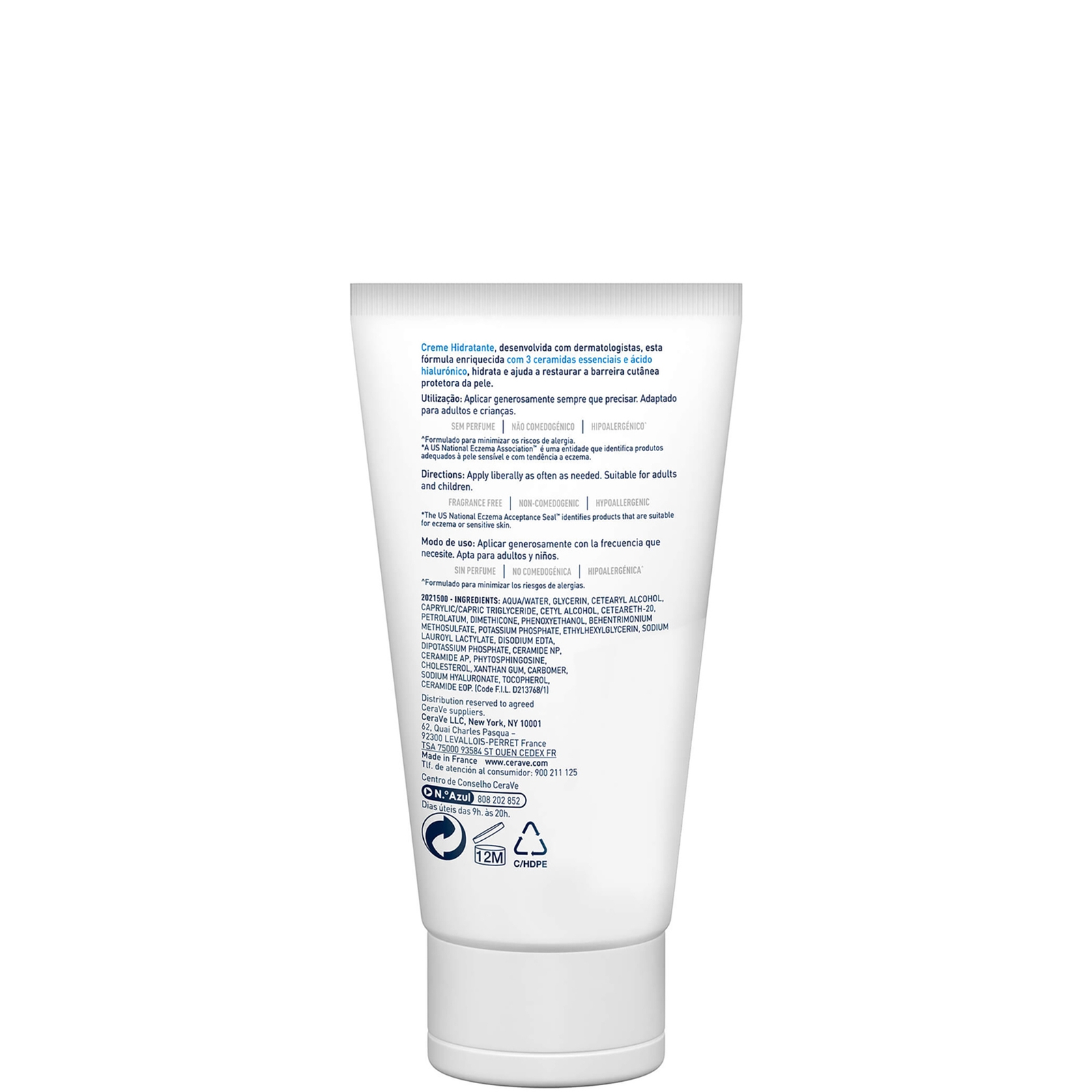 CeraVe Moisturising Cream Tube with Ceramides for Dry to Very Dry Skin 50ml