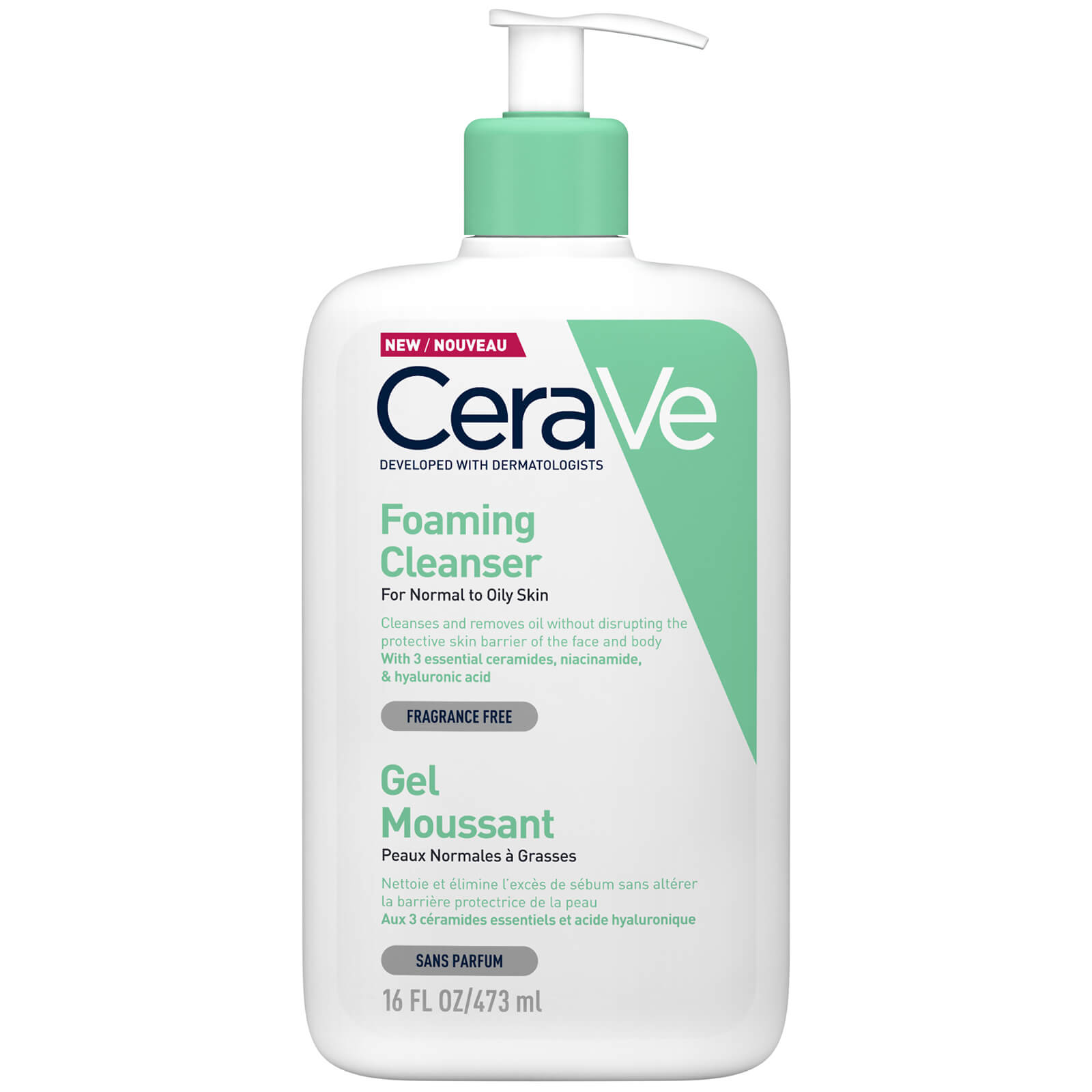 Image of CeraVe mousse detergente viso (473 ml)