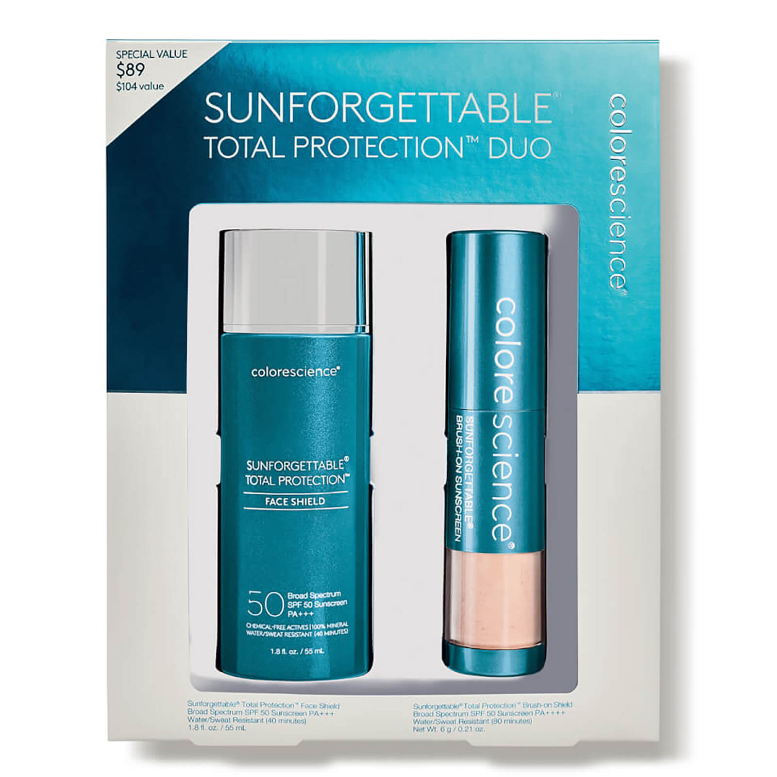 Colorescience Sunforgettable® Total Protection™ Duo Kit SPF 50 - Medium (2 piece)