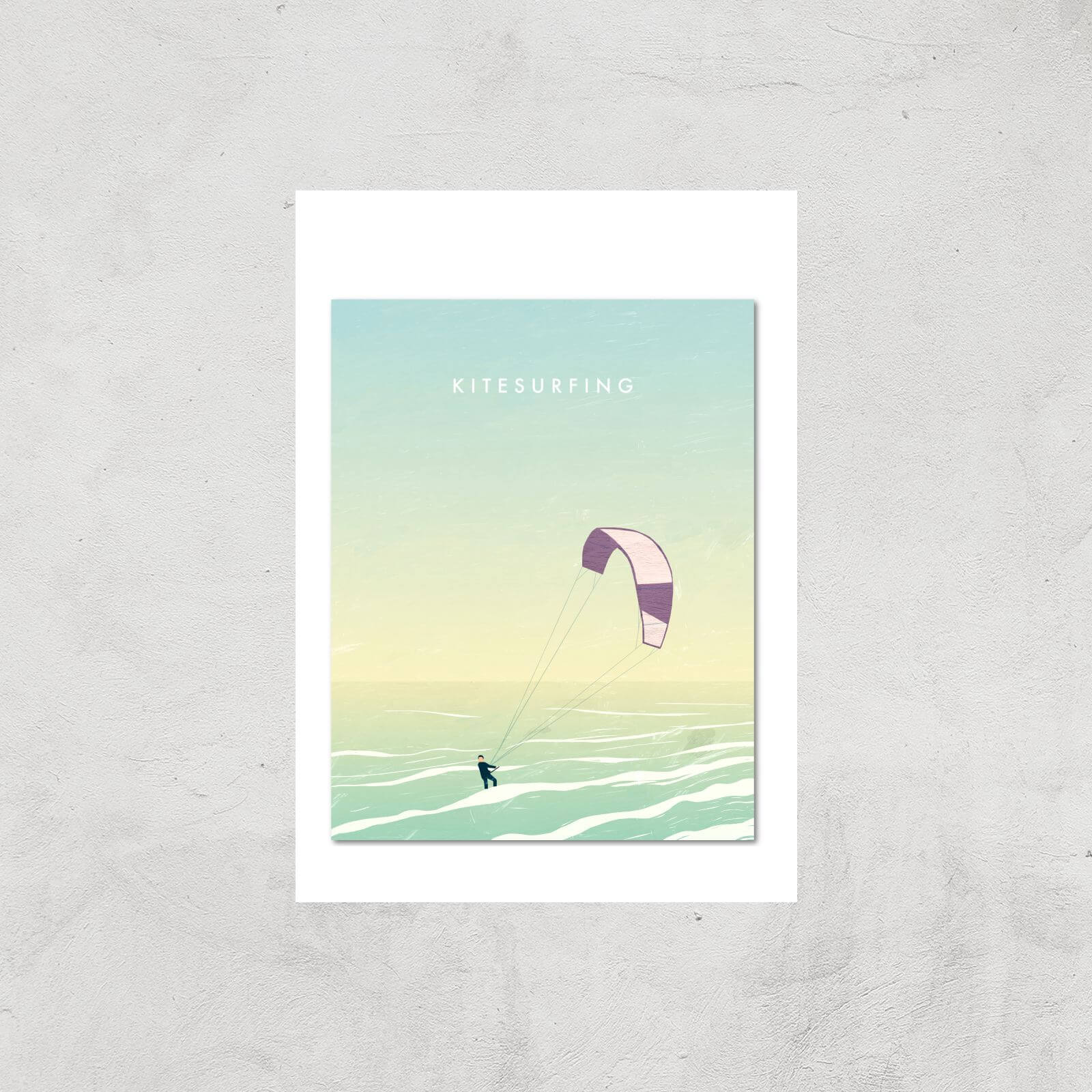 Kitesurfing Art Print - A3 - Print Only