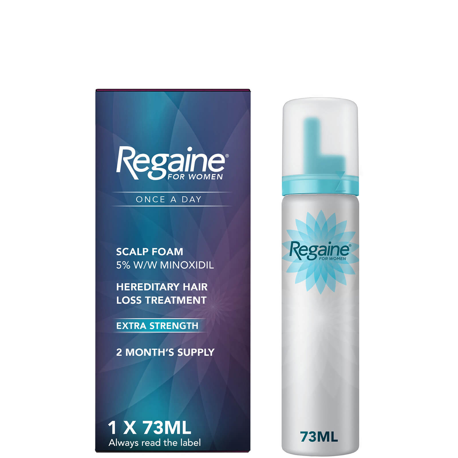 Regaine Women`s Once A Day Hair Loss and Regrowth Scalp Foam Treatment with Minoxidil 60g lookfantastic.com imagine