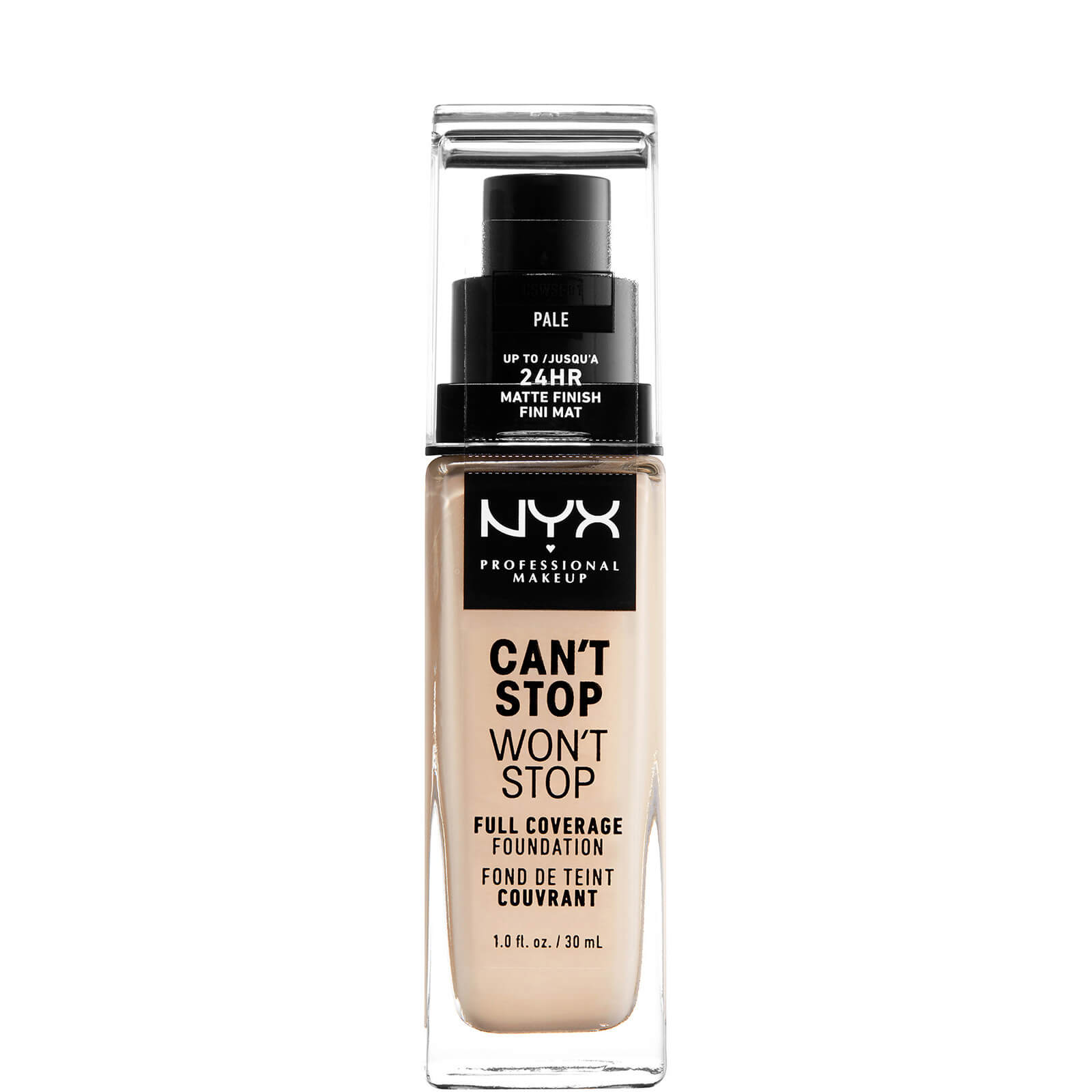 NYX Professional Makeup Can't Stop Won't Stop 24 Hour Foundation (Various Shades) - Pale