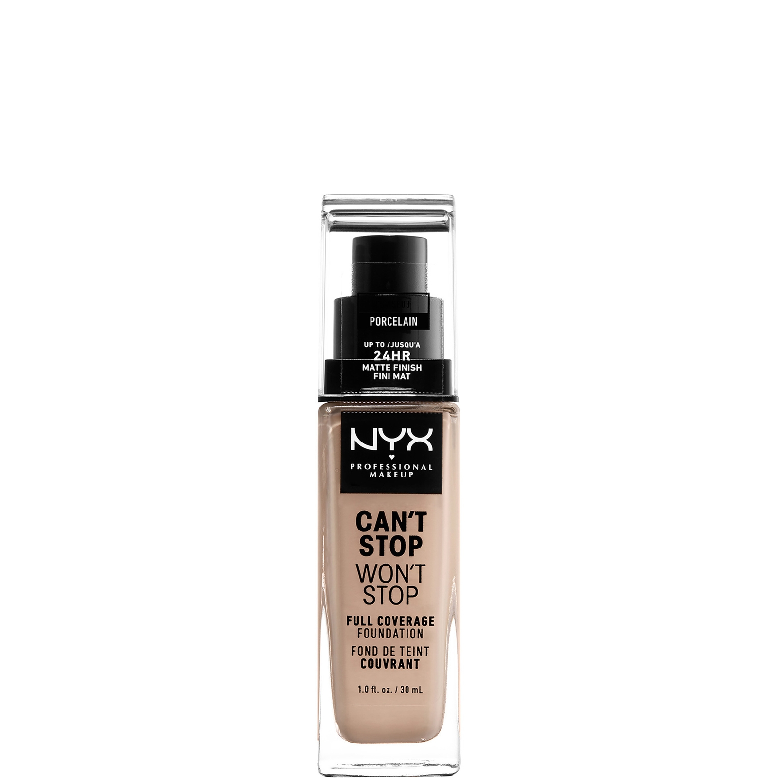 Base 24 Horas Can't Stop Won't Stop da NYX Professional Makeup (Vários tons) - Porcelain