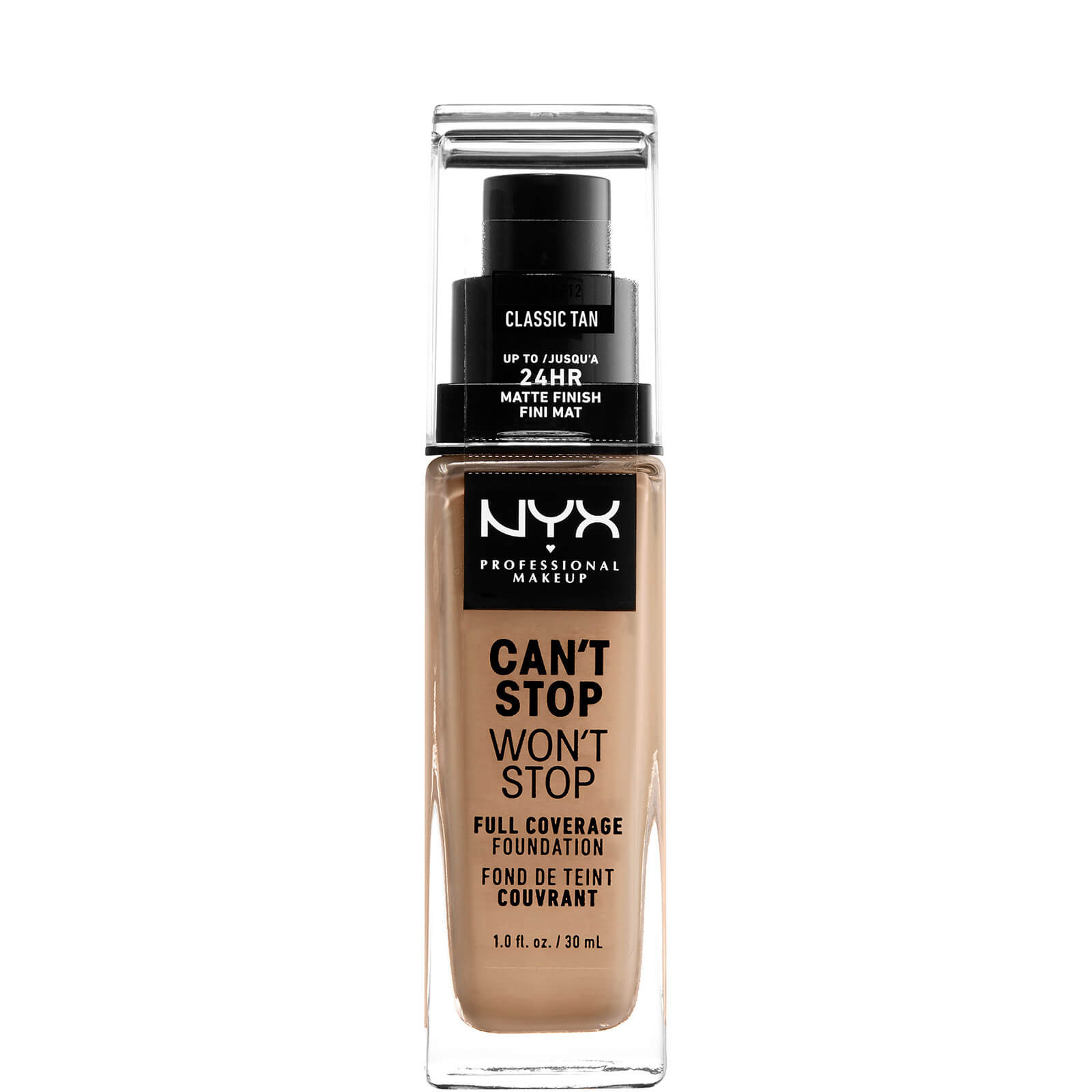 NYX Professional Makeup Can't Stop Won't Stop 24 Hour Foundation (Various Shades) - Classic Tan