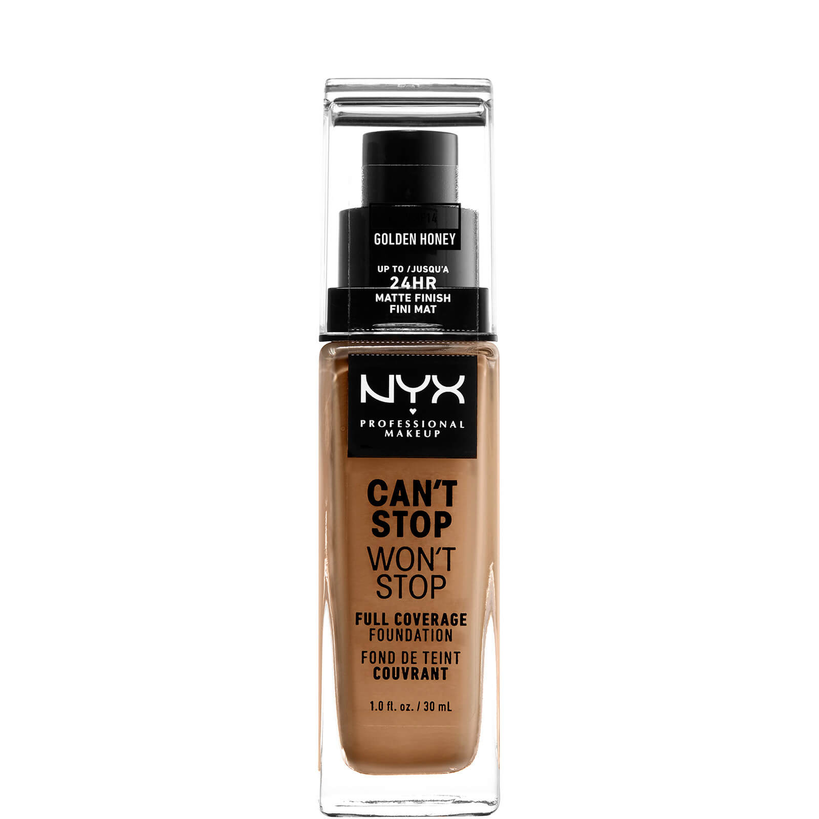 NYX Professional Makeup Can't Stop Won't Stop 24 Hour Foundation (Various Shades) - Golden Honey