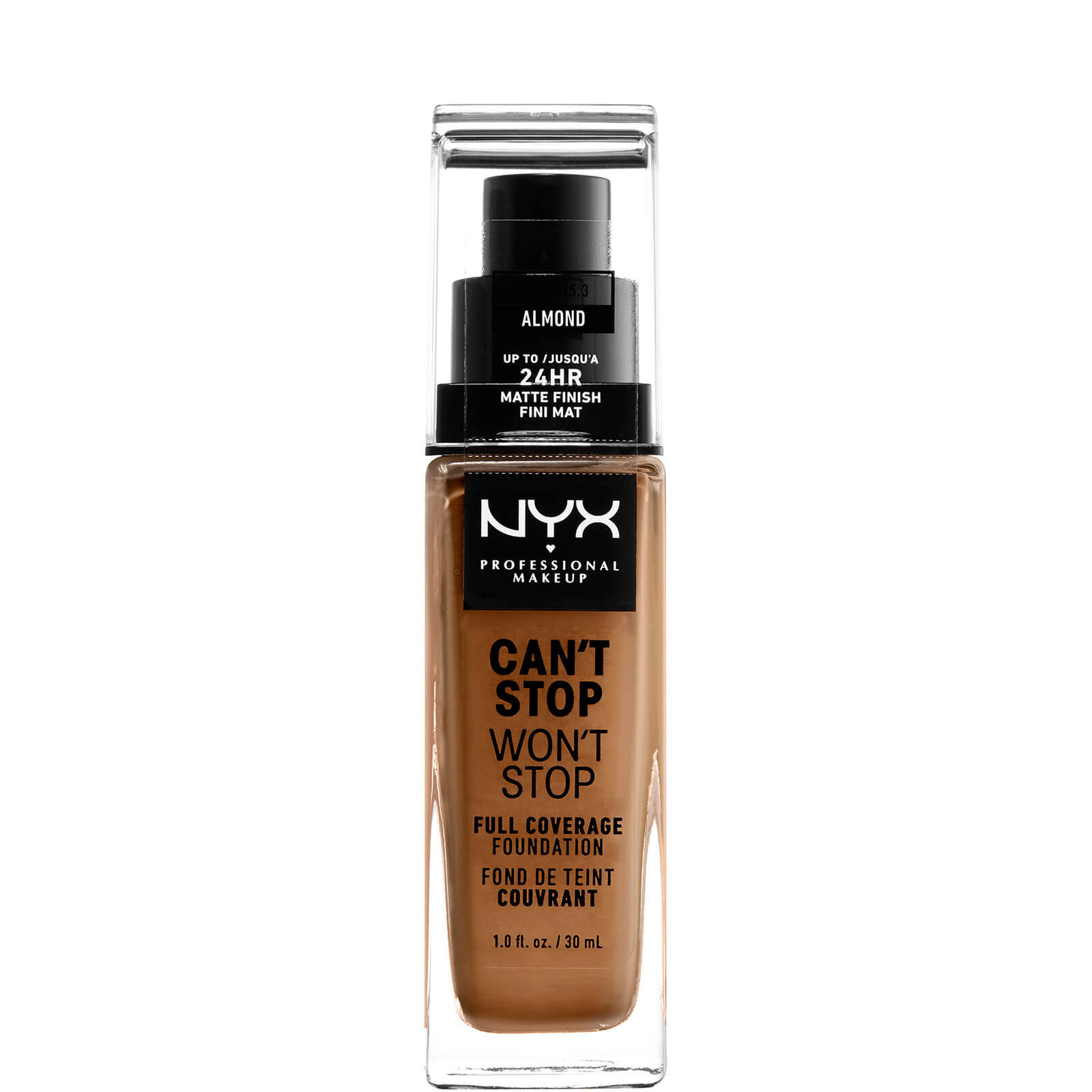 NYX Professional Makeup Can't Stop Won't Stop 24 Hour Foundation (olika nyanser) - Almond