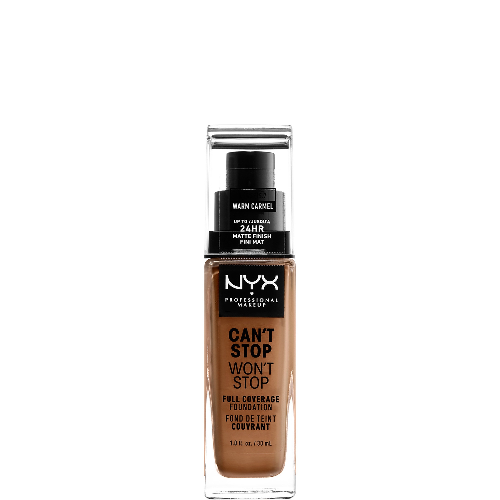 Base de maquillaje Can't Stop Won't Stop 24 Hour de NYX Professional Makeup (varios tonos) - Warm Carmel