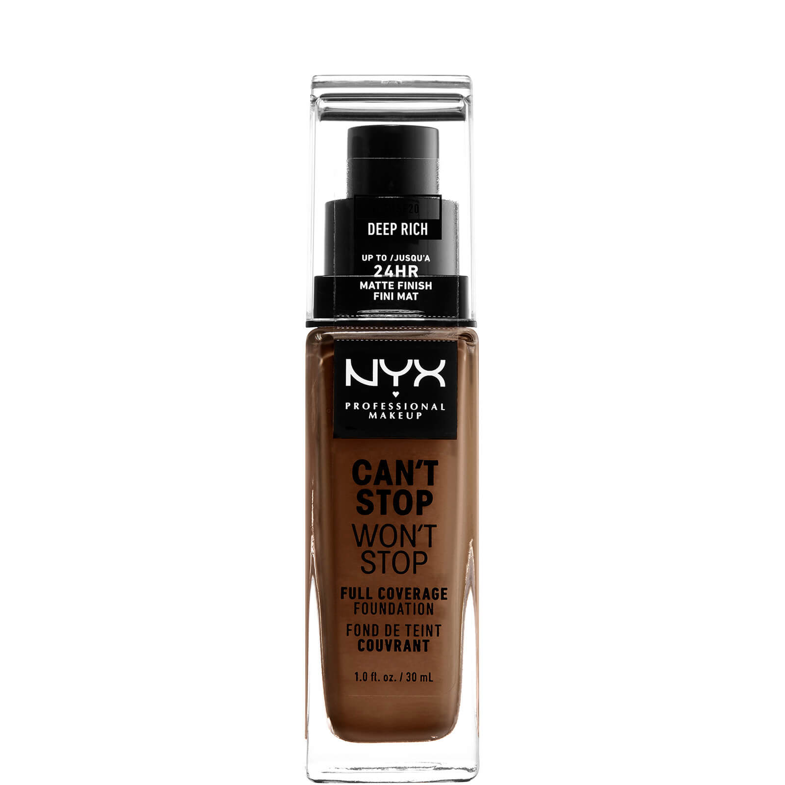 NYX Professional Makeup Can't Stop Won't Stop fondotinta 24 ore (varie tonalità) - Deep Rich