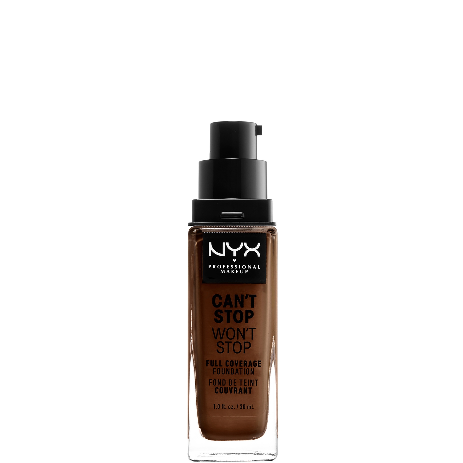 NYX Professional Makeup Can't Stop Won't Stop 24 Hour Foundation (Various Shades) - Deep Walnut