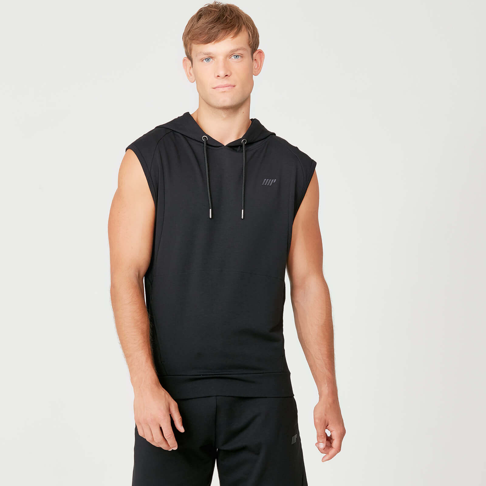 slim fit sleeveless hoodie