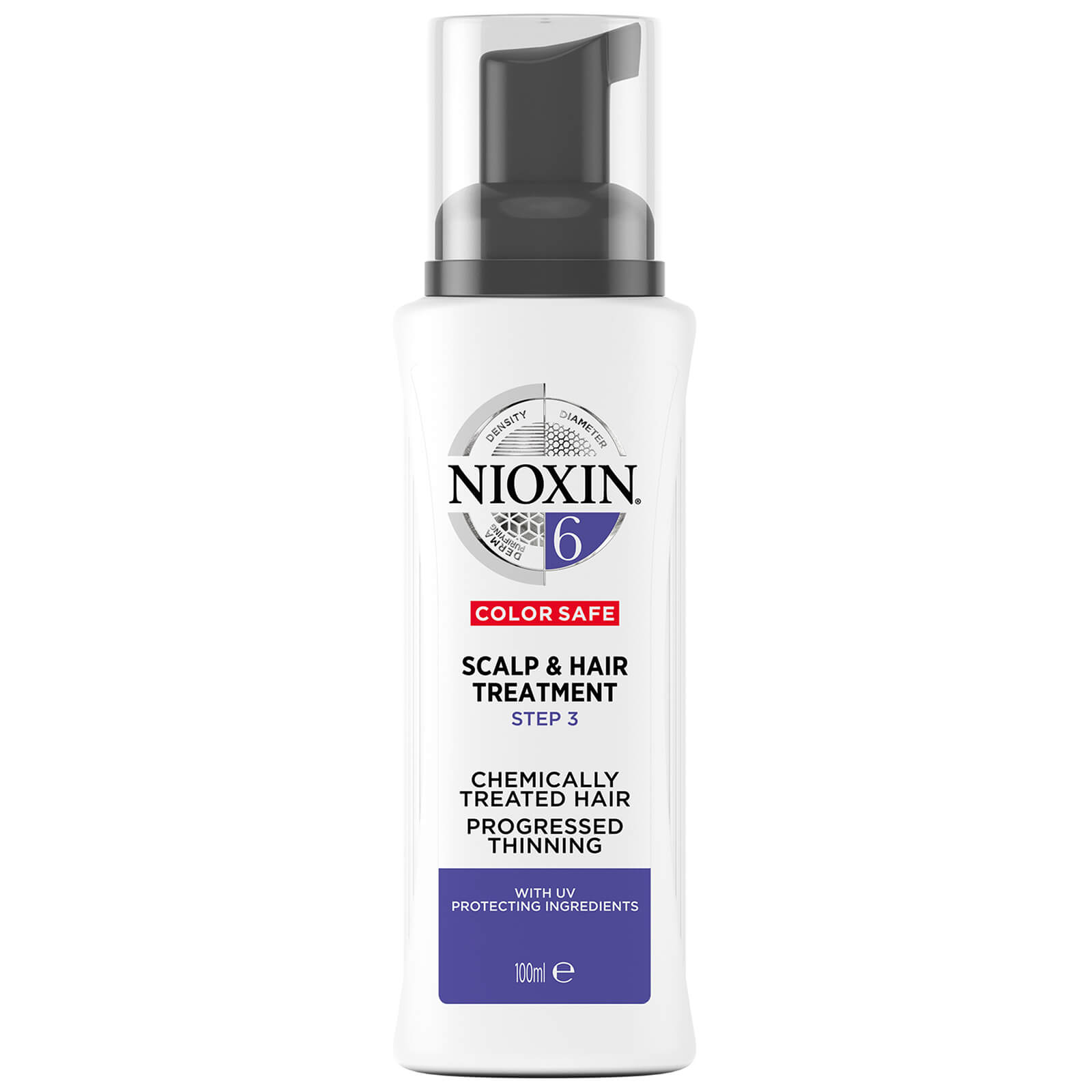 NIOXIN 3-Part System 6 Scalp and Hair Treatment for Chemically Treated Hair with Progressed Thinning 100ml