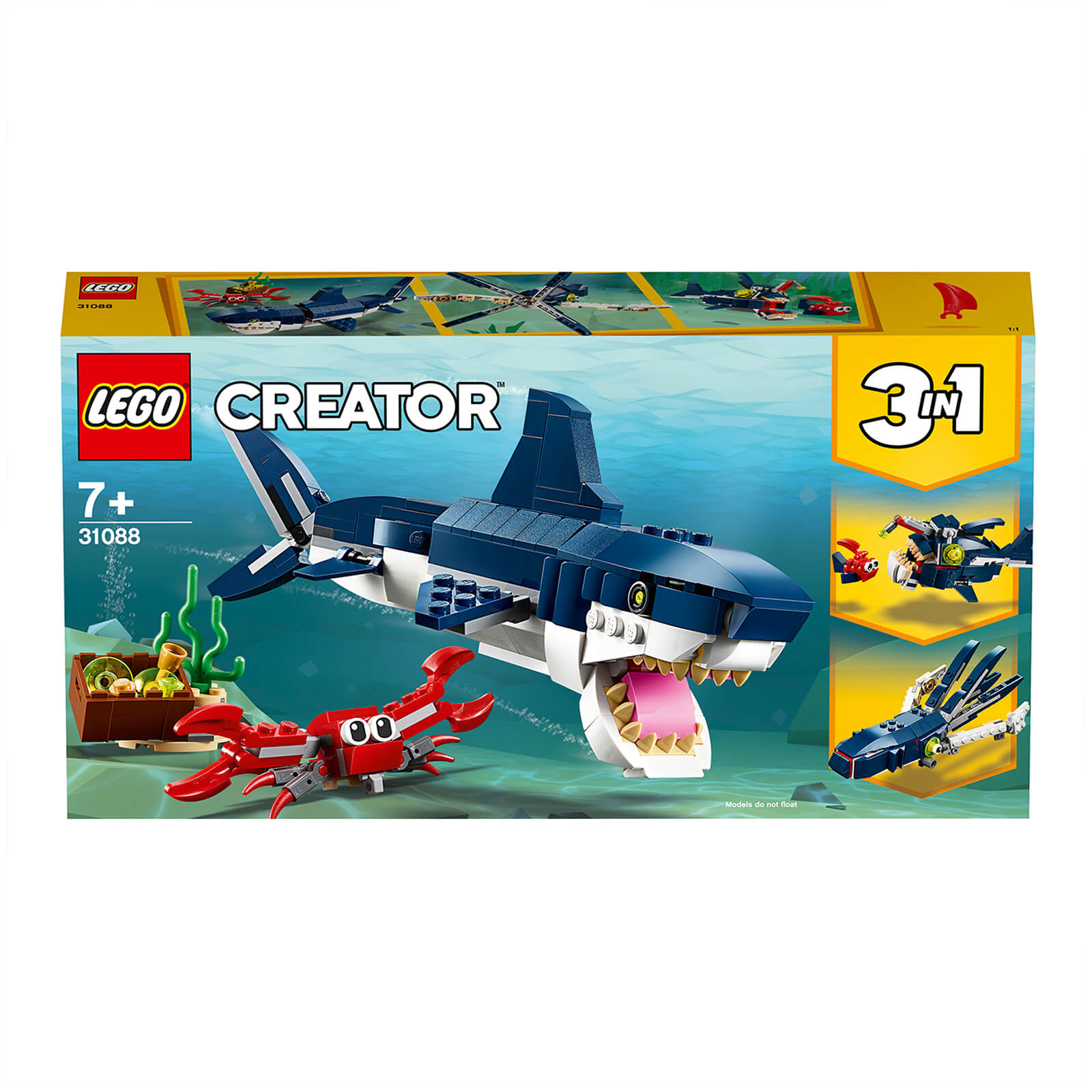 LEGO Creator: 3 in 1 Deep Sea Creatures Shark Set (31088)