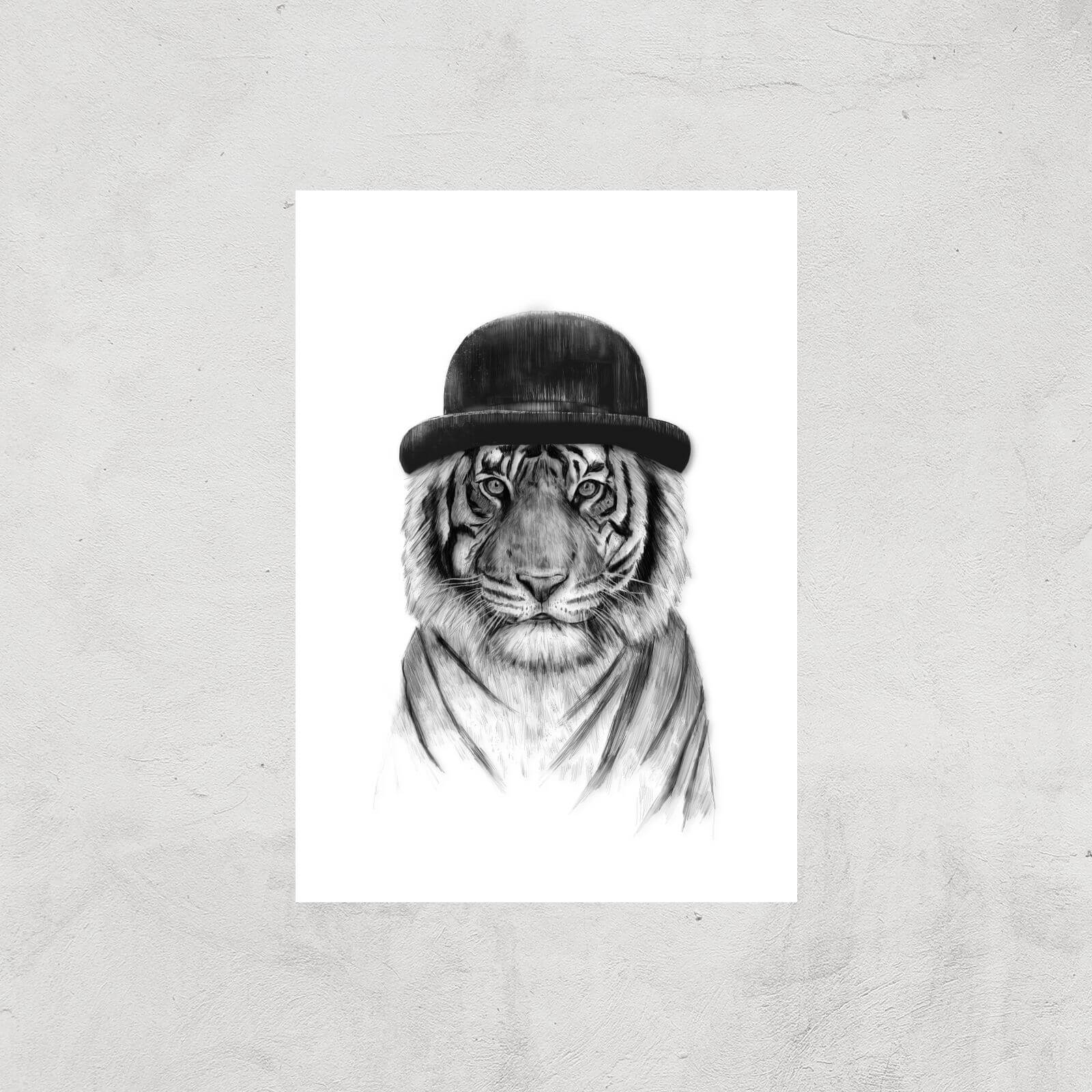 Balazs Solti Tiger In A Hat Art Print - A4 - Print Only