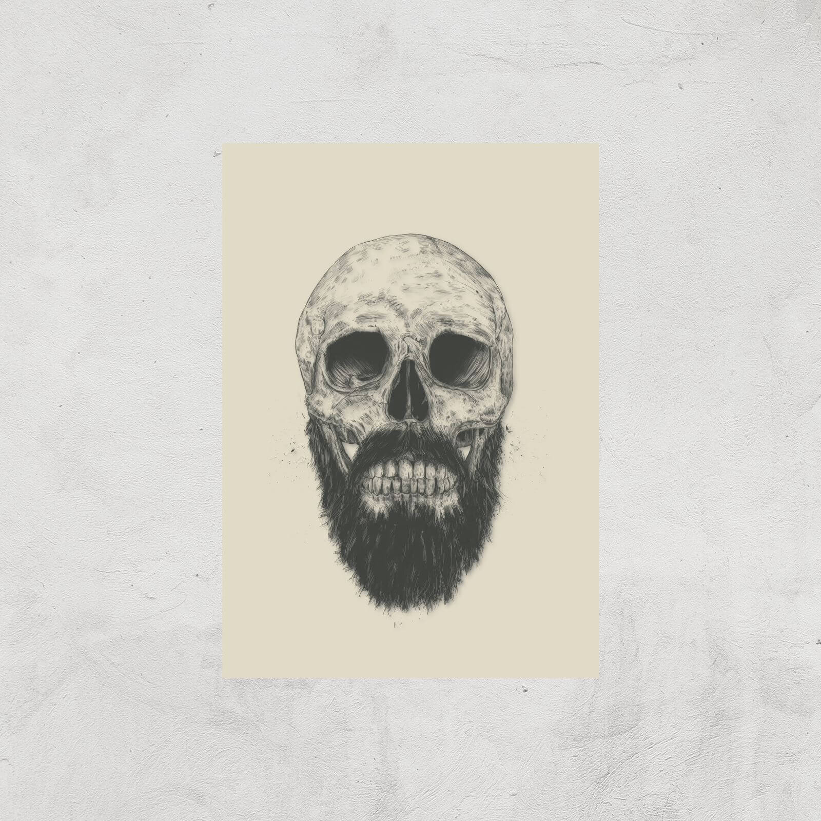 Balazs Solti Bearded Skull Art Print - A3 - Print Only