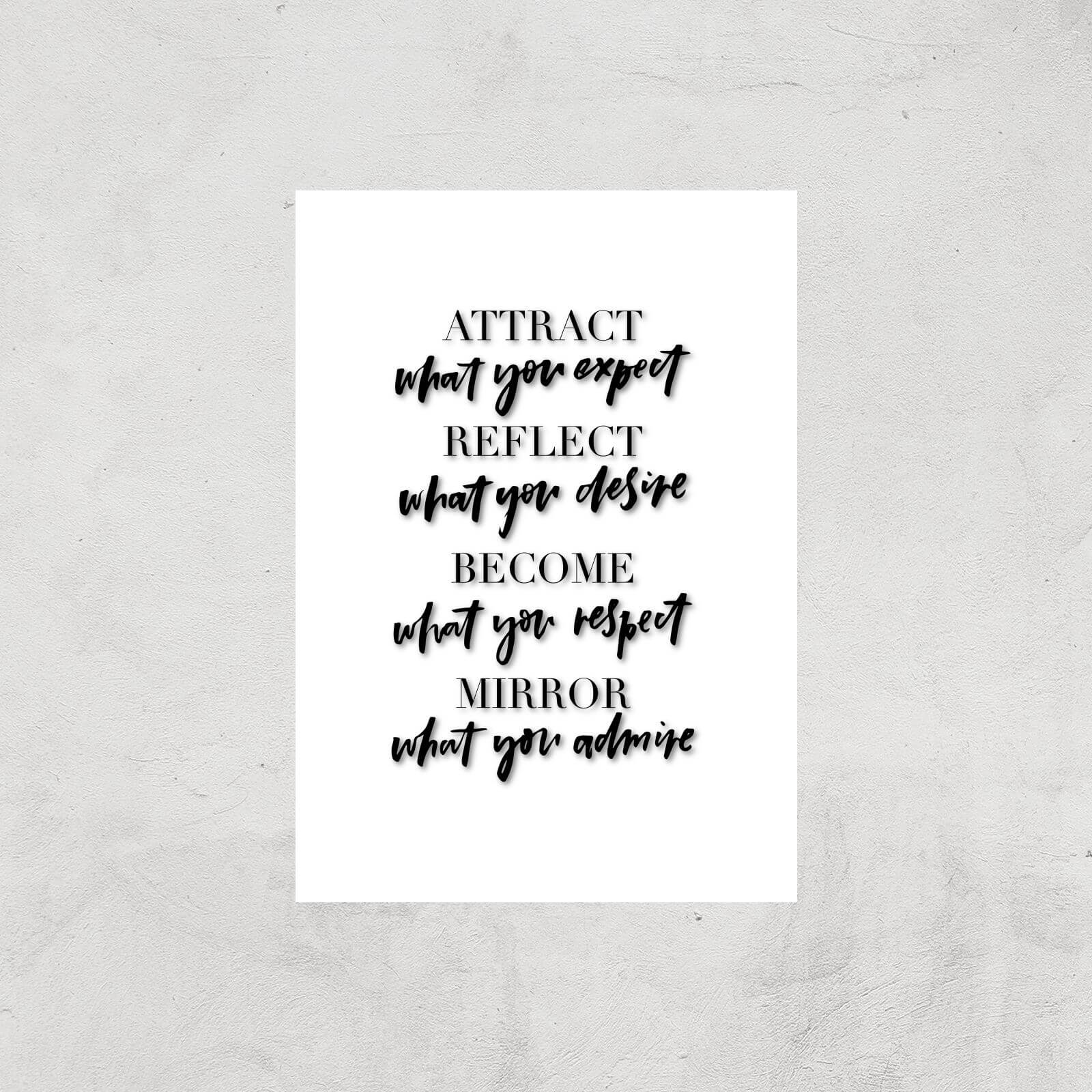 PlanetA444 Attract What You Expect Art Print - A4 - Print Only